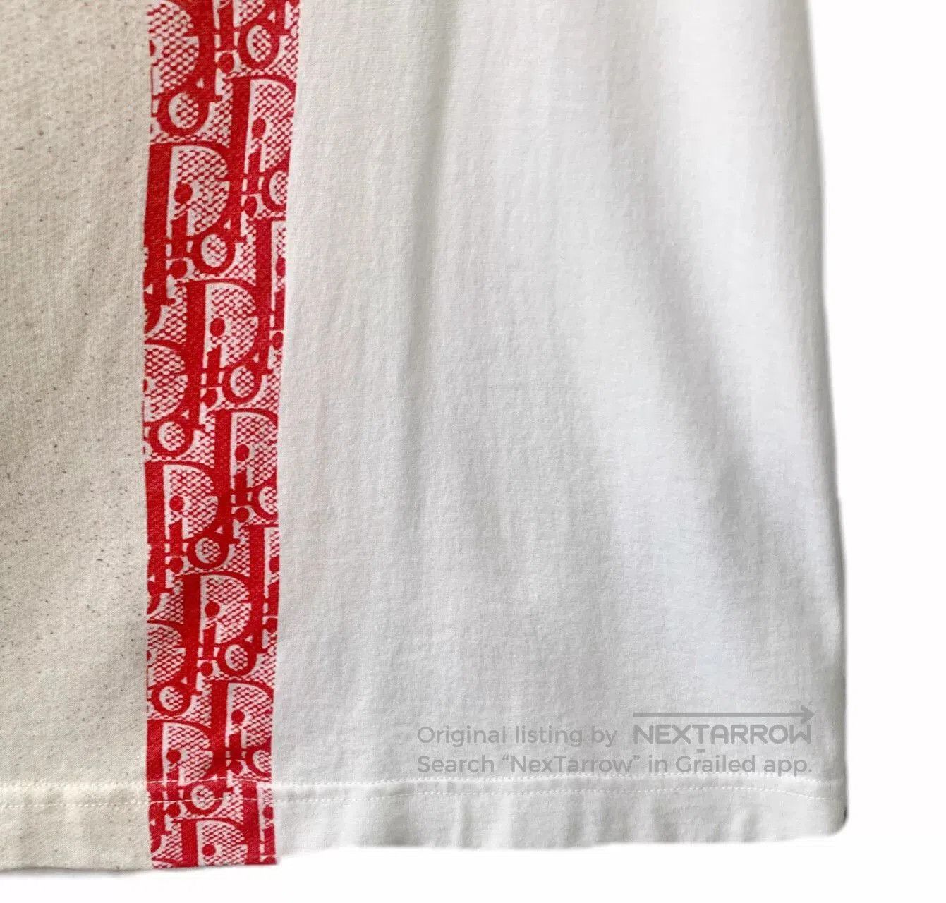 Dior white logo embroidered cotton t-shirt for men. Size US XS / EU 42 / 0 - 5 Thumbnail