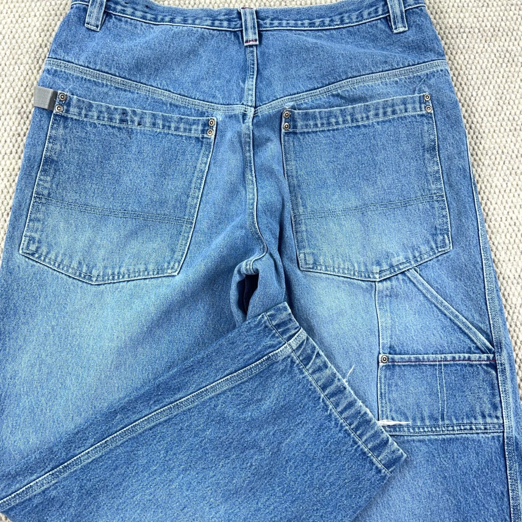 Vintage VINTAGE No Boundaries Jeans Men 34x29 Carpenter Baggy Y2K Skate Grunge Wide Leg Jeans Mens Blue 34 Relaxed 5-Pocket Denim Cotton Shirt? Size US 34 / EU 50 - 3 Thumbnail
