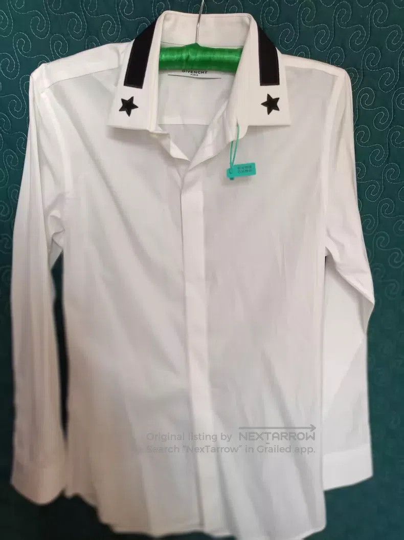 Givenchy Givenchy Size40 Men's white star shirt Size US M / EU 48-50 / 2 - 1 Thumbnail