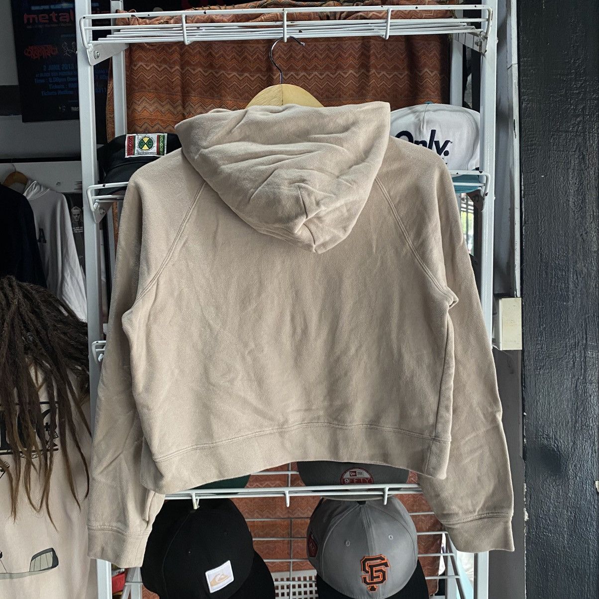 agnes b. To b. by agnès b. Beige Cropped Hoodie Sweatshirt Size S / US 4 / IT 40 - 2 Thumbnail