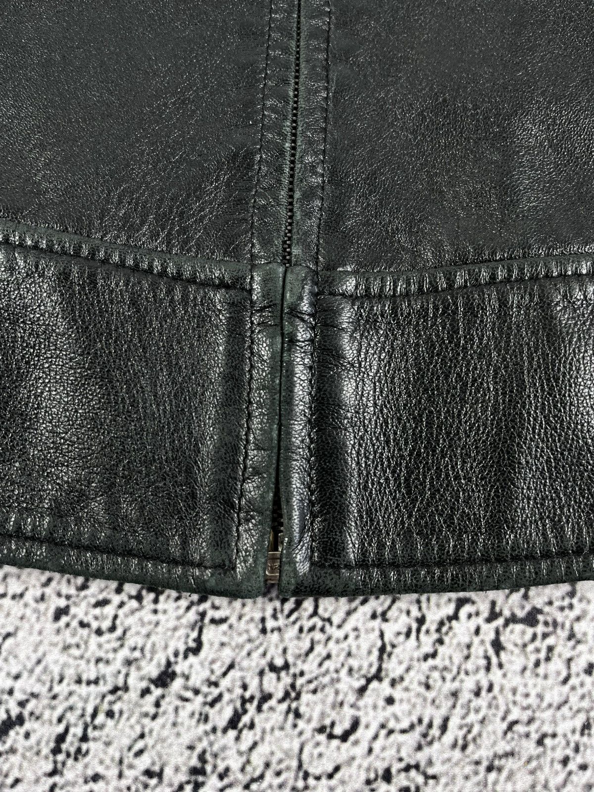 Trussardi Vintage 90s Trussardi leather jacket blazer opium 00s style Size L / US 10 / IT 46 - 7 Thumbnail