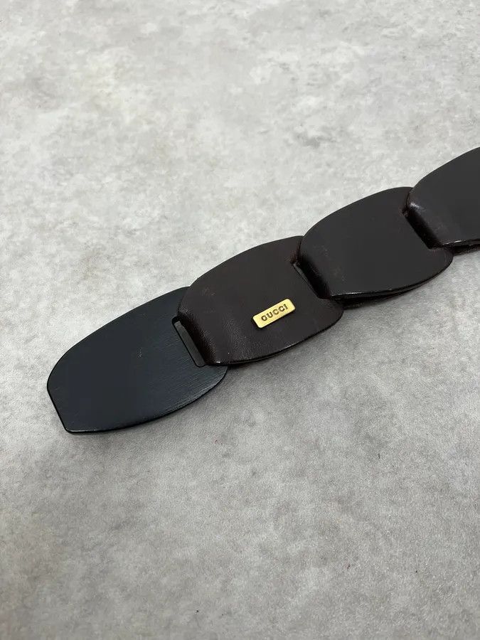 Gucci AW2002 Gucci Brown Leather Belt by Tom Ford Size ONE SIZE - 5 Thumbnail