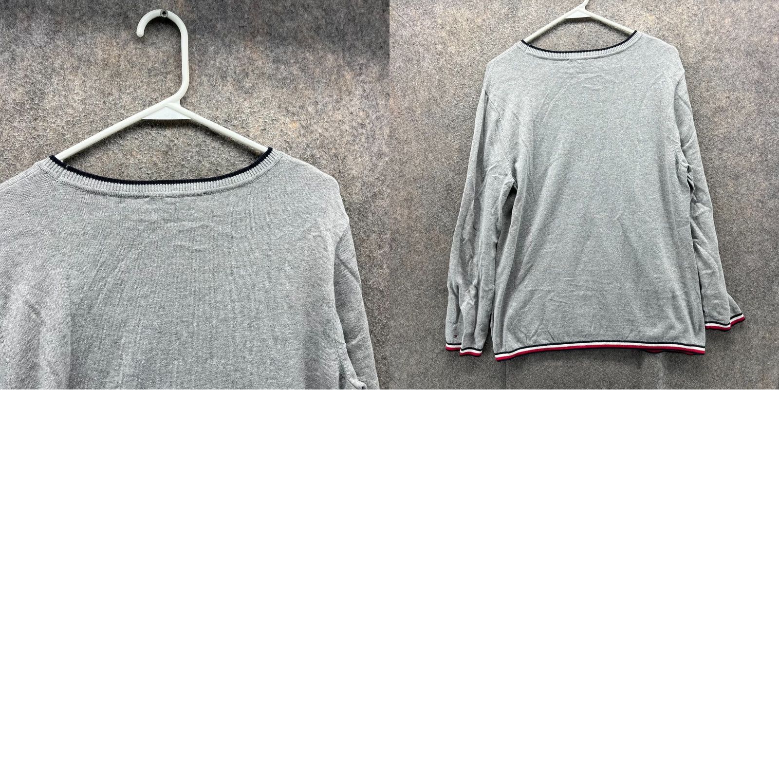 Tommy Hilfiger Tommy Hilfiger Shirt Womens XL Gray Long Sleeve Fleece Floral Logo TH Pullover, Crew Neck, Regular Fit, Cotton, All Seasons, Blackwatch? Size XL / US 12-14 / IT 48-50 - 9 Thumbnail