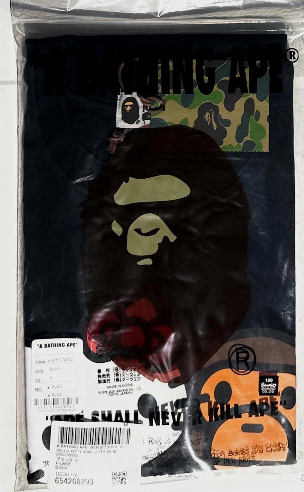 Bape BAPE x Sanrio x Baby Milo x Hello Kitty Tee #3 Men's XL Size ONE SIZE - 3 Thumbnail