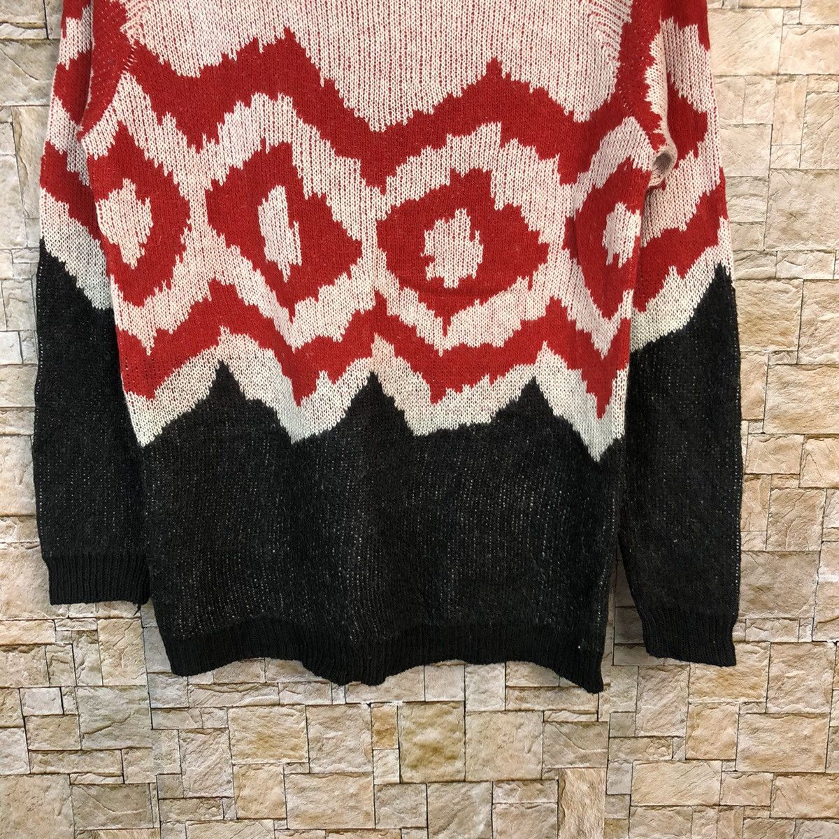 Homespun Knitwear × Japanese Brand KJ Collection Red Knitwear #A1107 Size M / US 6-8 / IT 42-44 - 6 Thumbnail