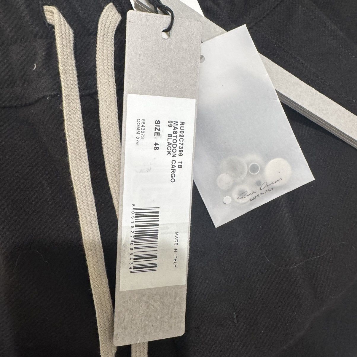Rick Owens Rick Owens Mastodon Cargo Pants in Black Size US 38 / EU 54 - 8 Thumbnail