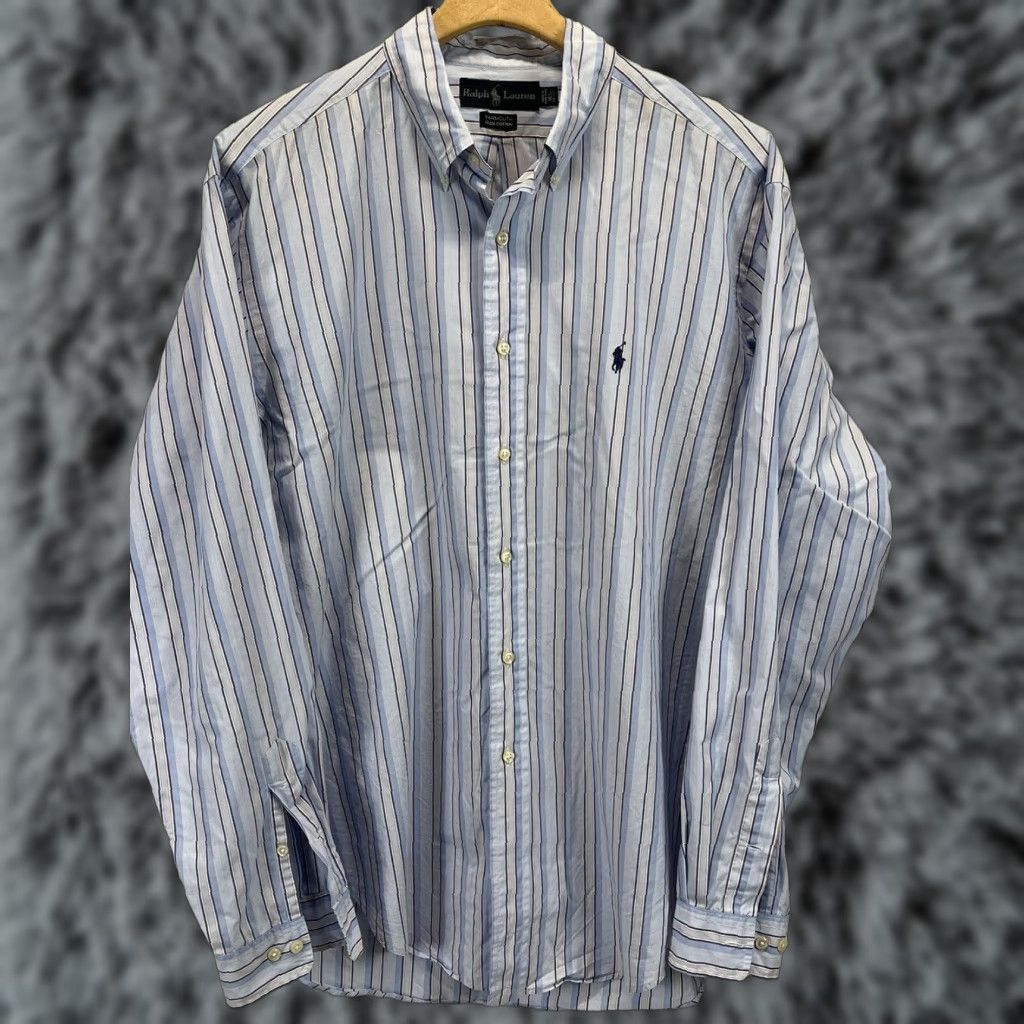 Polo Ralph Lauren Mens Ralph Lauren Polo Button Down Shirt 16.5 36/37 VGUC Yarmouth Striped Sz 16.5 Multicolor Button-Up Long Sleeve Regular Men Polo Ralph Lauren Shirt Size US L / EU 52-54 / 3 - 1 Thumbnail