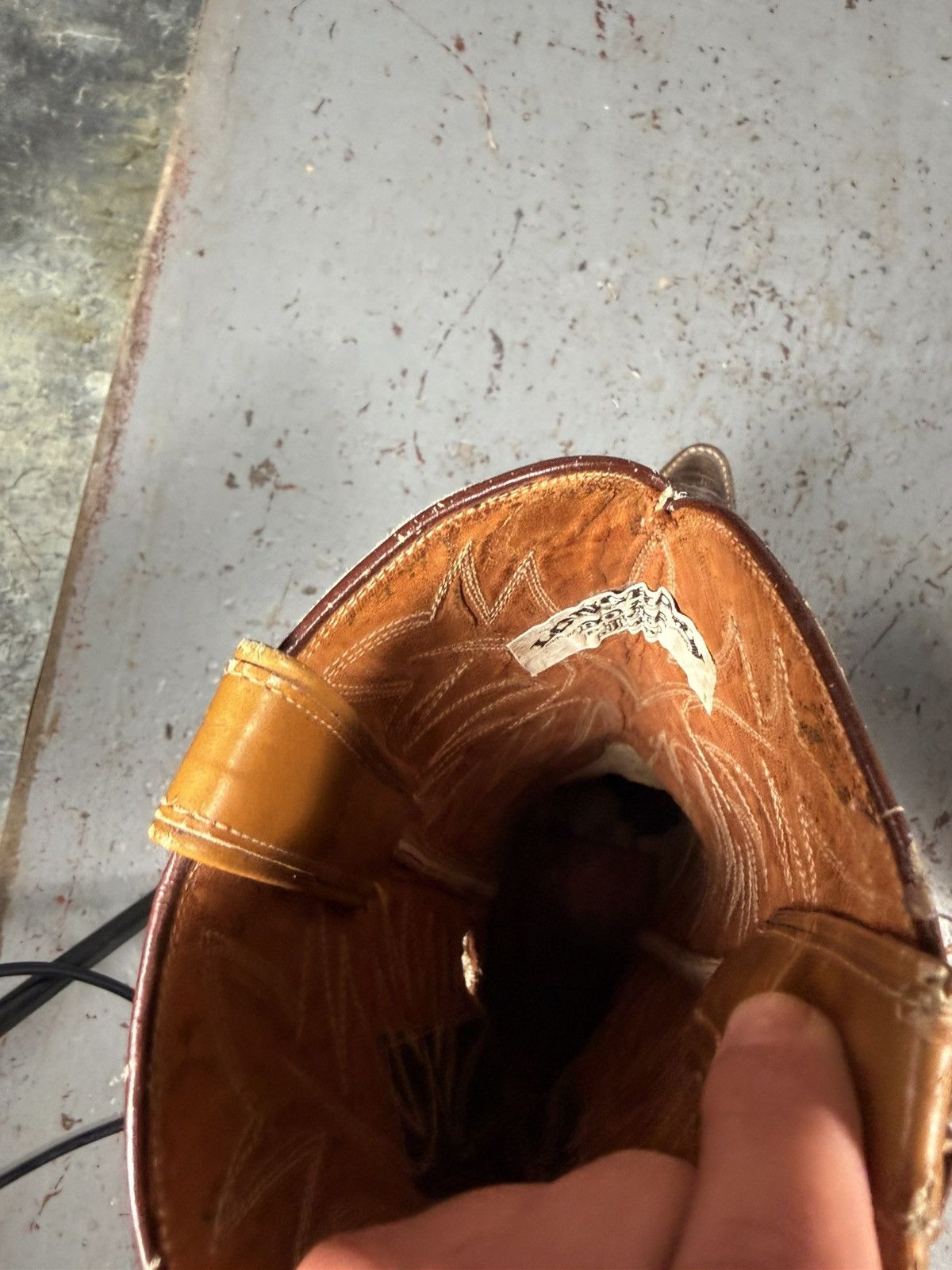 Justin Boots Vintage Longhorn Justin Lizard Toe Cowboy Boots Size US 7.5 / EU 40-41 - 3 Thumbnail