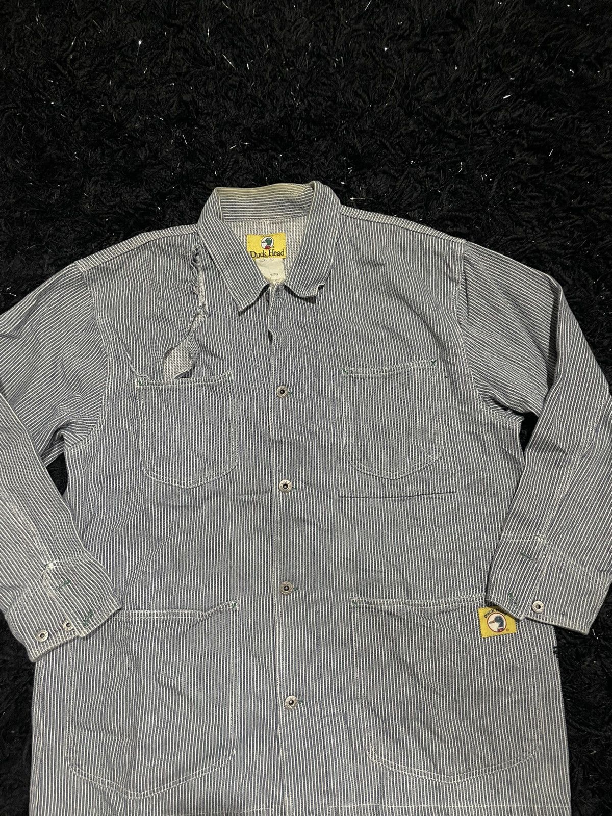 Duck Head Duck Head WWII Hickory Work Coat Coverall Laurel Leaf Button Size US M / EU 48-50 / 2 - 2 Thumbnail
