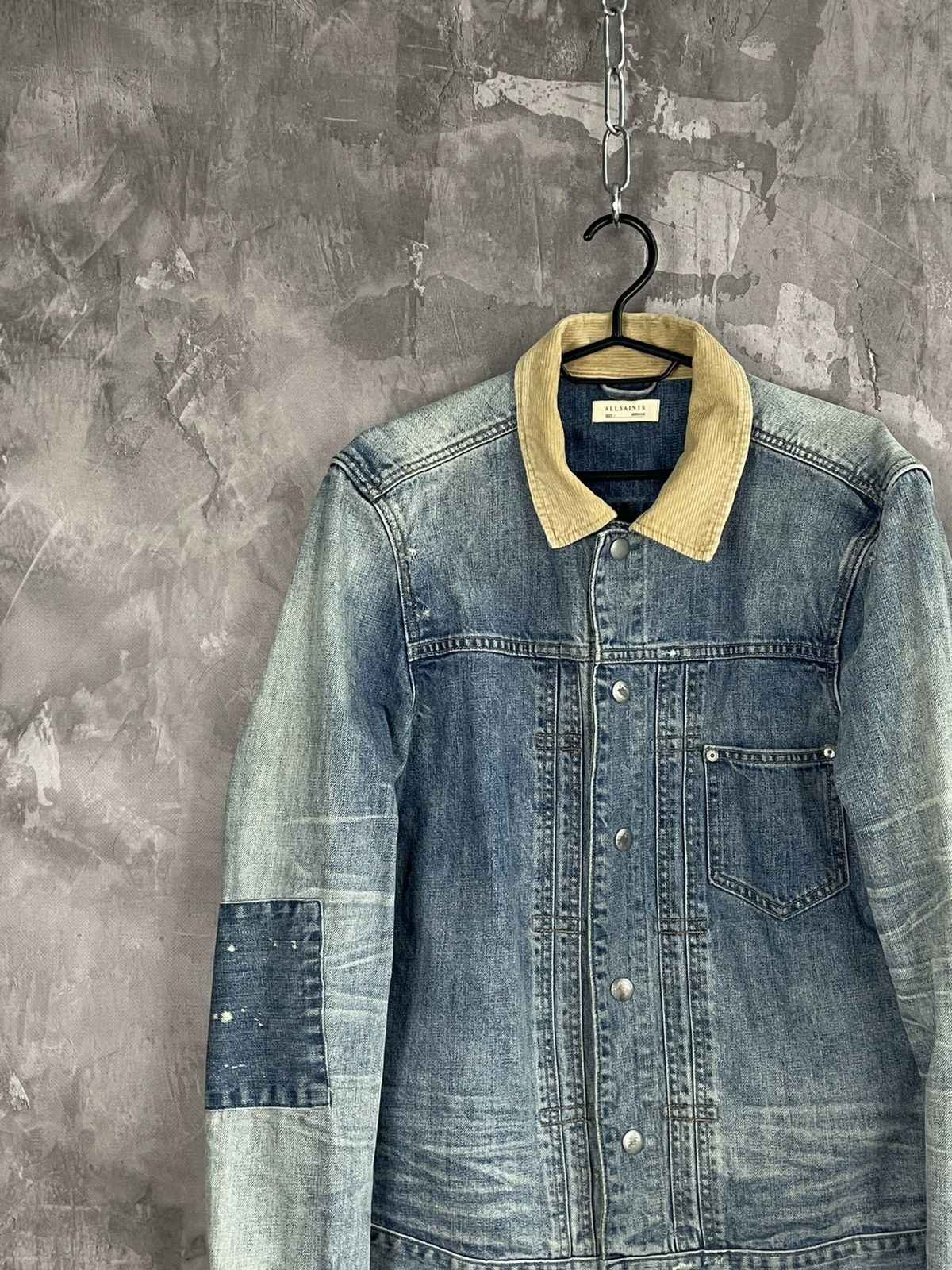 Allsaints × Japanese Brand Allsaints Distressed Denim Y2K Vibe Glamour Jacket Size US M / EU 48-50 / 2 - 3 Thumbnail