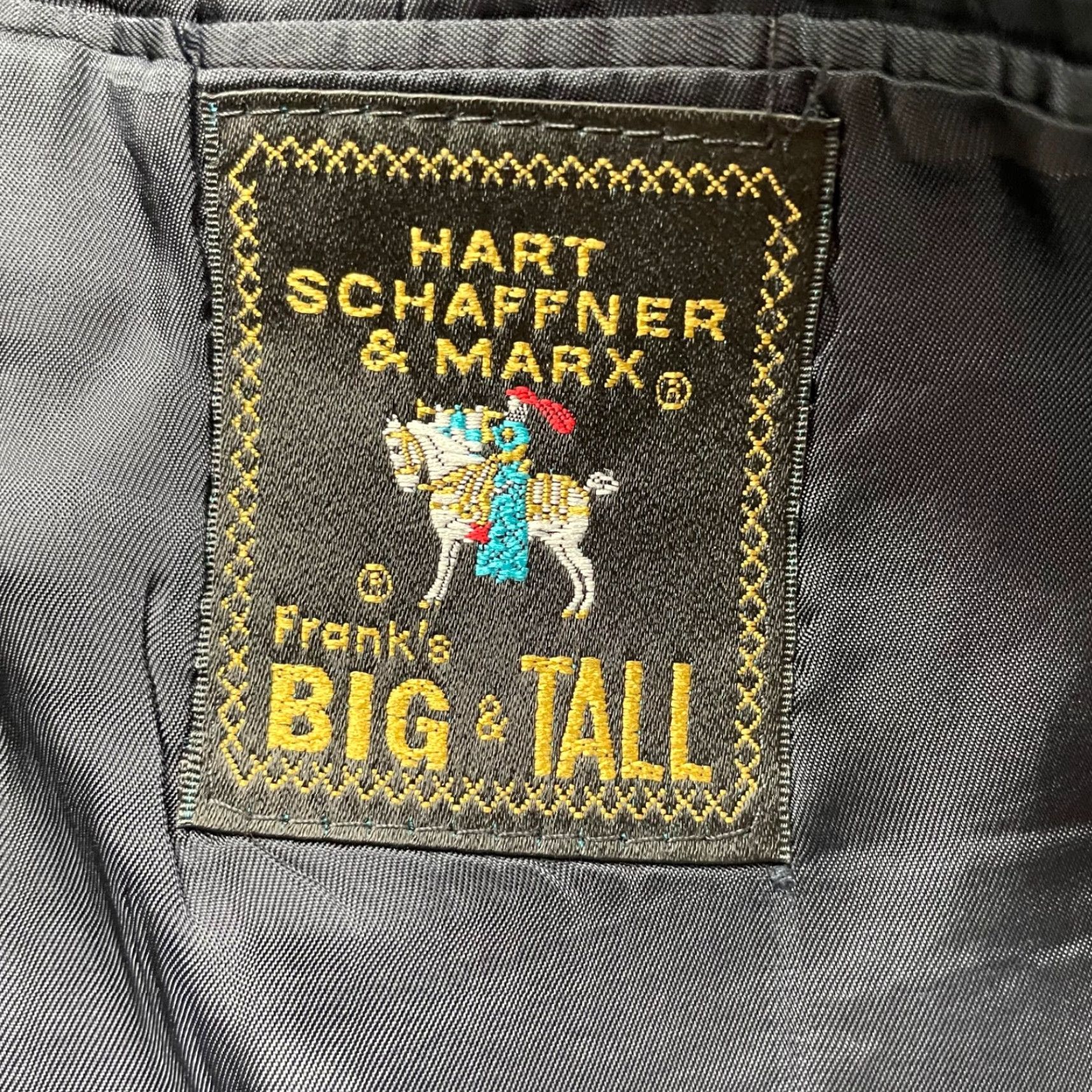 Hart Schaffner Marx Hart Schaffner Marx Blazer Blue 100% Wool Two-Button Long Blue Size 50 Mens Big & Tall Jacket Style Notch Lapel Size 50R - 5 Thumbnail