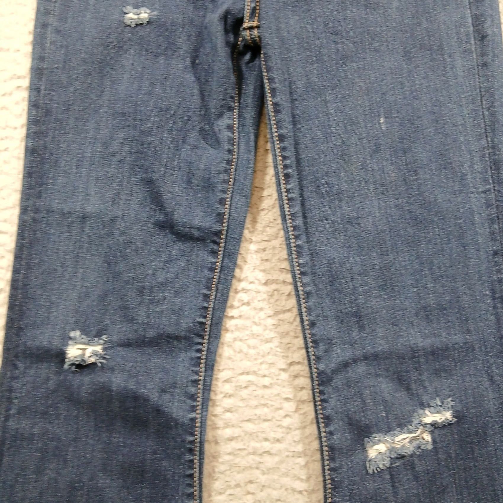Vintage HIDDEN Los Angeles Flare Jeans Women's Size 24 Dark Wash Distressed High Rise Size 42" / US 20 - 5 Thumbnail