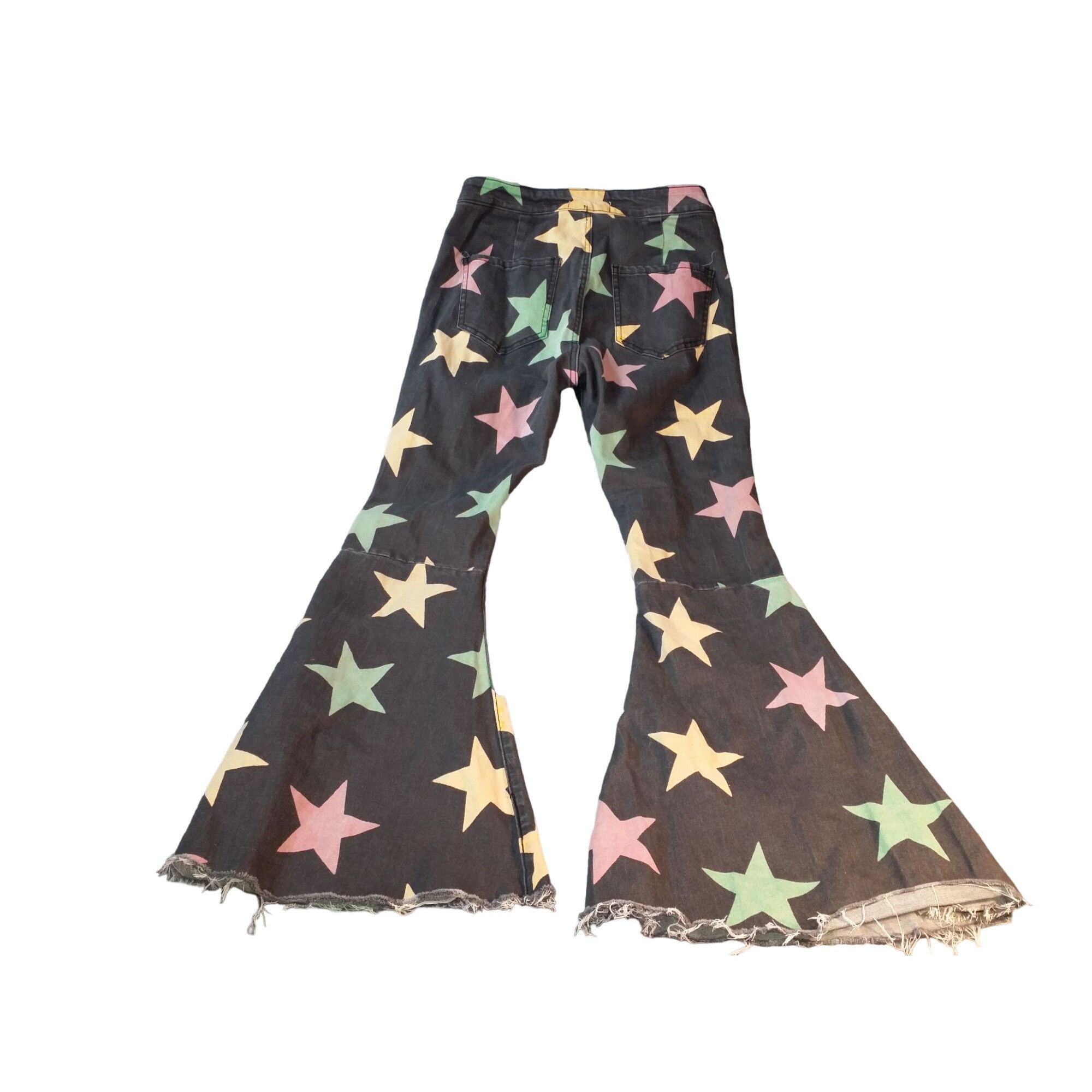 Other Toast Jeans Women Sz M Denim Flare Leg Star Print Bell Botto Size 27" / US 4 / IT 40 - 8 Thumbnail