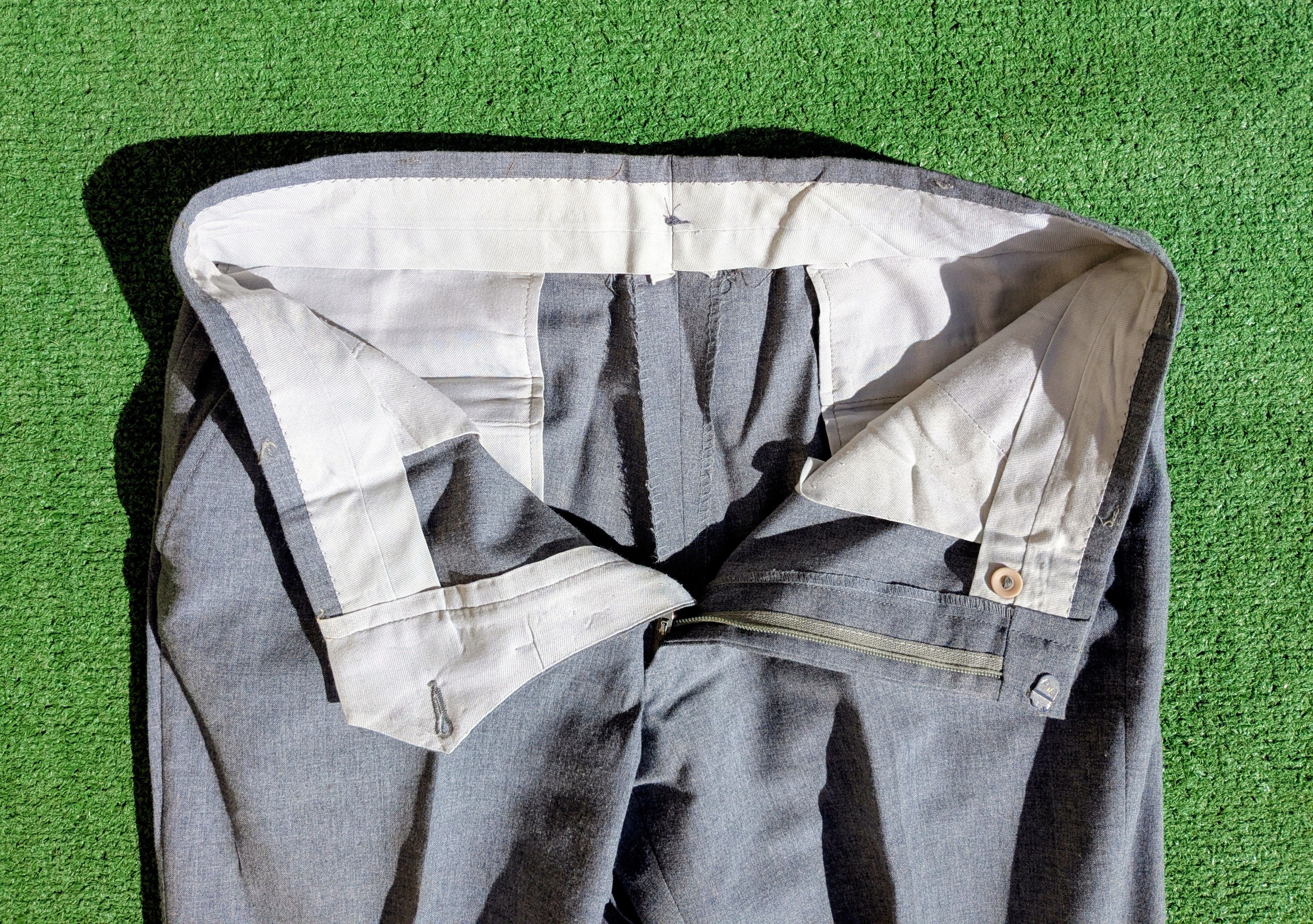 Other VTG SPOT MARKS Flat Front Slate Gray Men's Slack Dress Pants Size US 32 / EU 48 - 4 Thumbnail