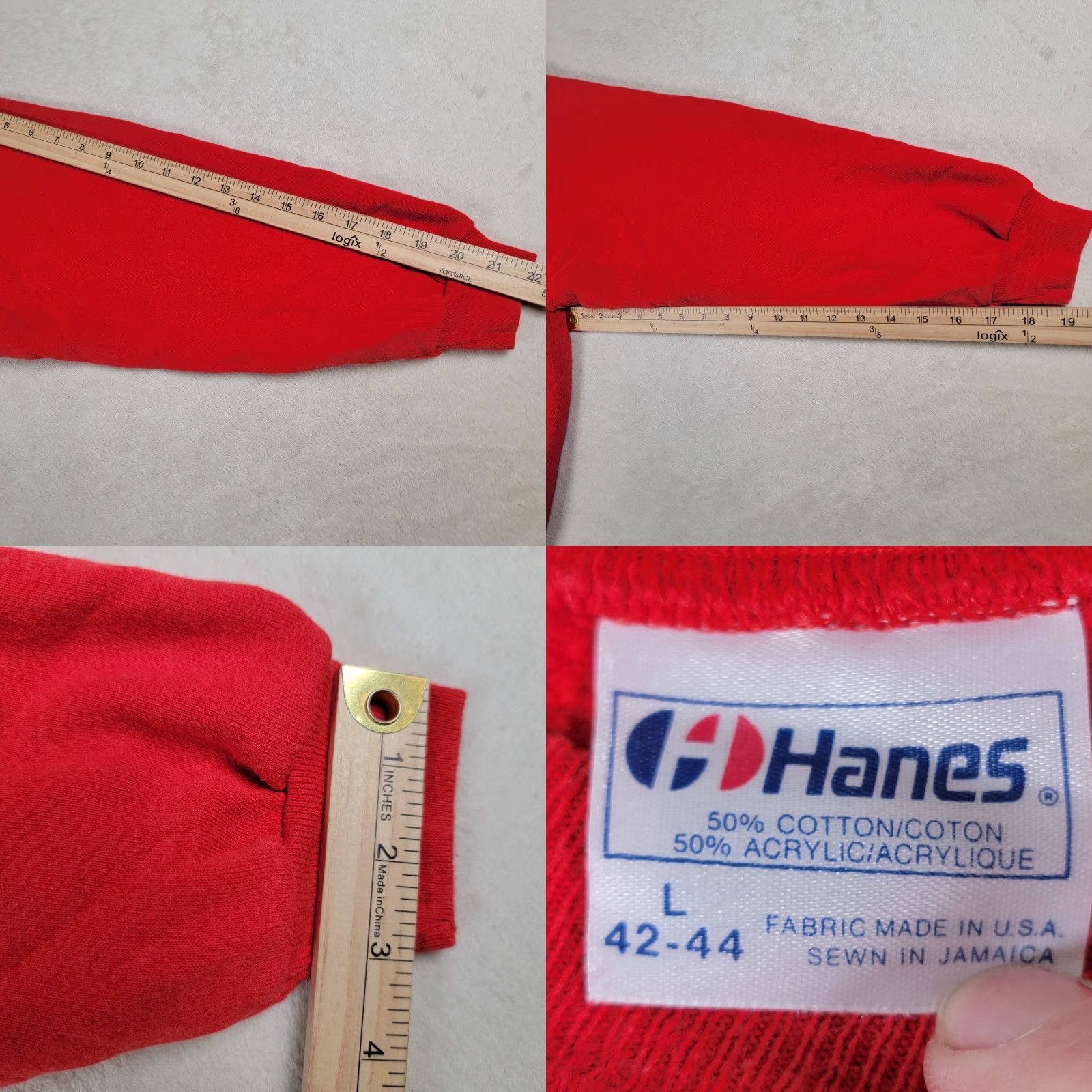 Hanes VINTAGE Hanes SF 49ERS Crewneck Sweatshirt Men L Reds 80's NFL Football Football Fans Mens Size US L / EU 52-54 / 3 - 10 Thumbnail