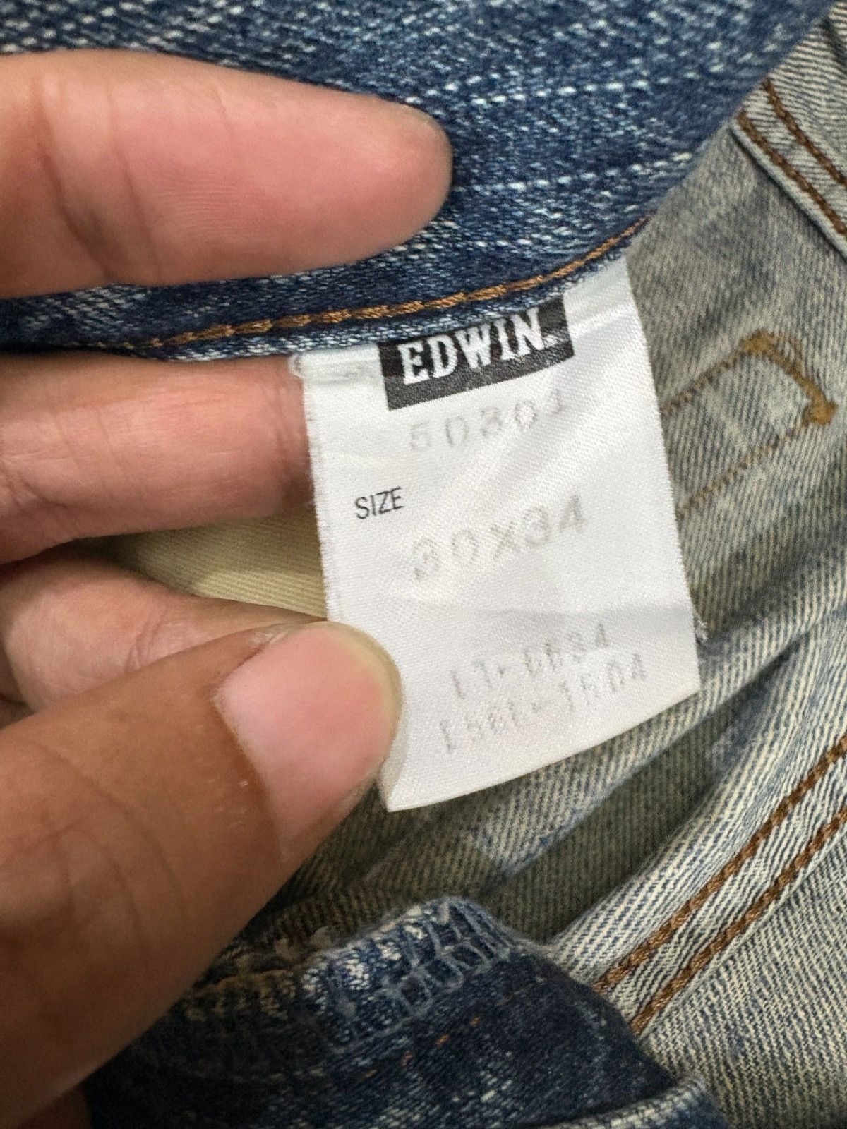 Edwin Vintage Japanese Edwin 503 Rebel Distressed Flare Jeans Size US 30 / EU 46 - 10 Thumbnail