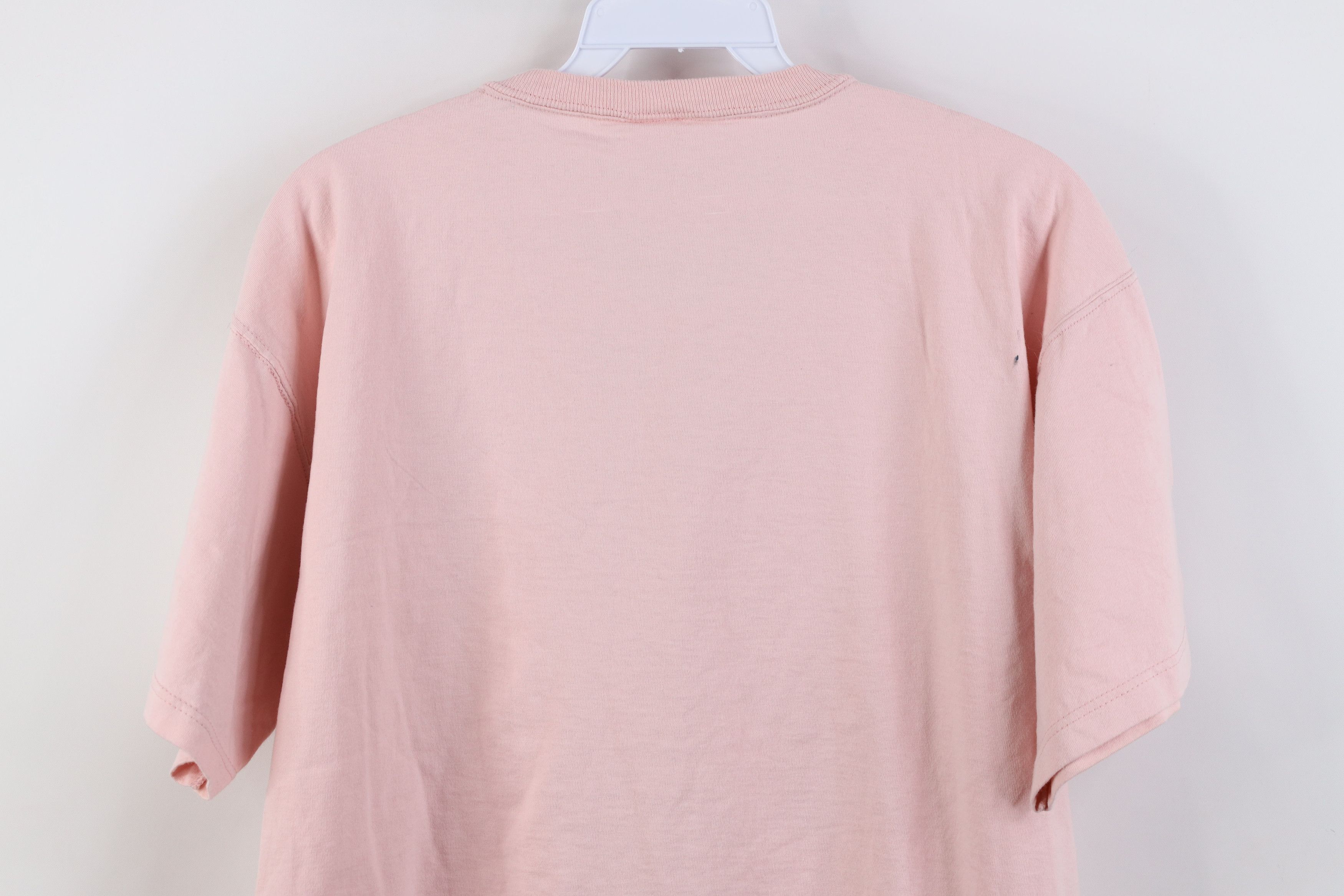 Russell Athletic Vintage 90s Russell Athletic Blank T-Shirt Pink Cotton USA Size M / US 6-8 / IT 42-44 - 14 Thumbnail