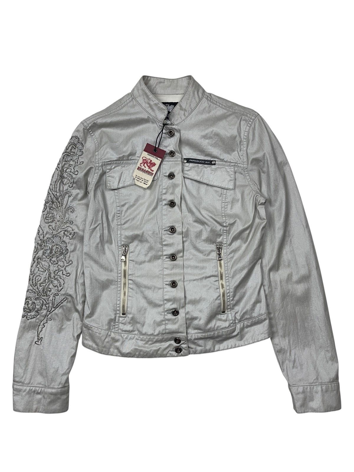 Parasuco Vintage Parasuco Cult Metallic Jacket Button Up Studded y2k Size S / US 4 / IT 40 - 1 Thumbnail