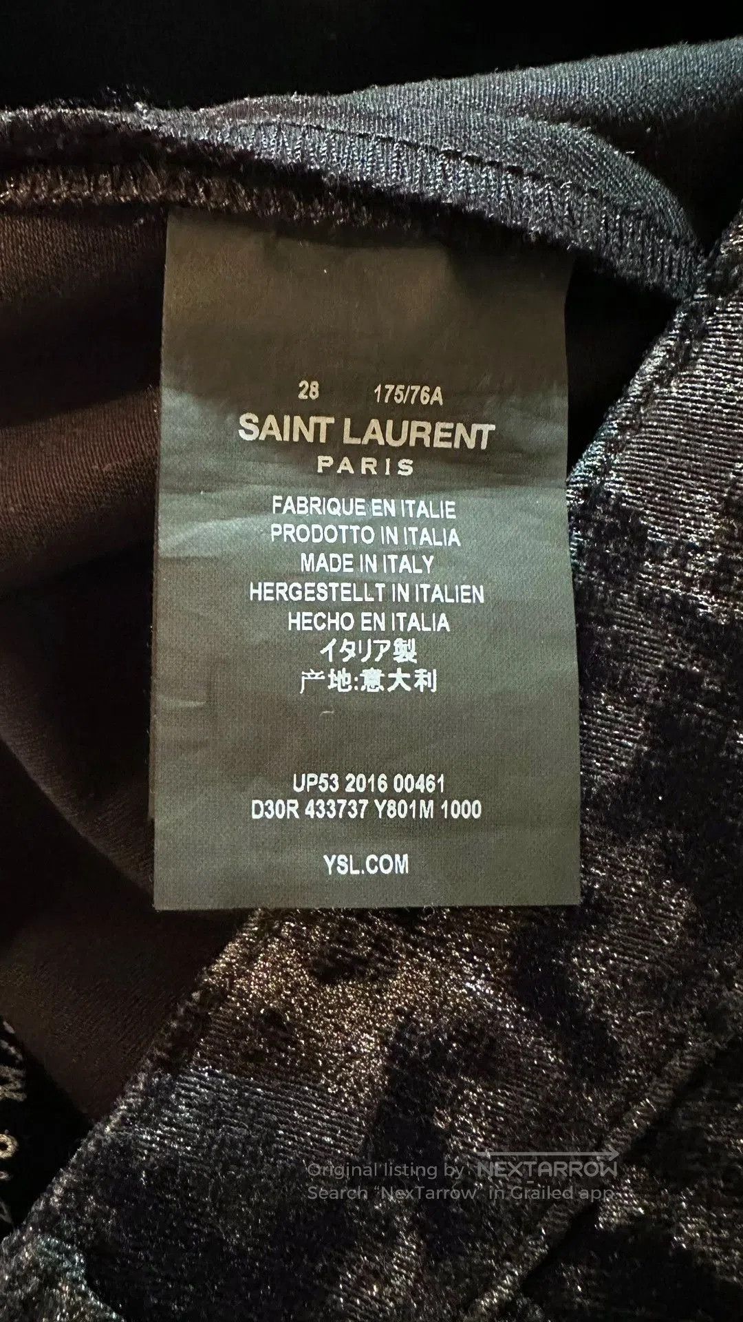 Saint Laurent Paris Saint Laurent 16fw Sequined Patterned Pants. Size US 30 / EU 46 - 5 Thumbnail