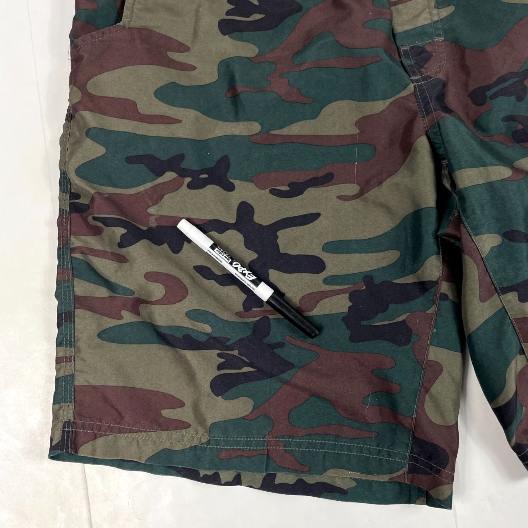 Prana prAna Shorts Mens L Green Swim Men Large Trunks Board Beach Surfing Camouflage Outdoors Size US 33 - 5 Thumbnail