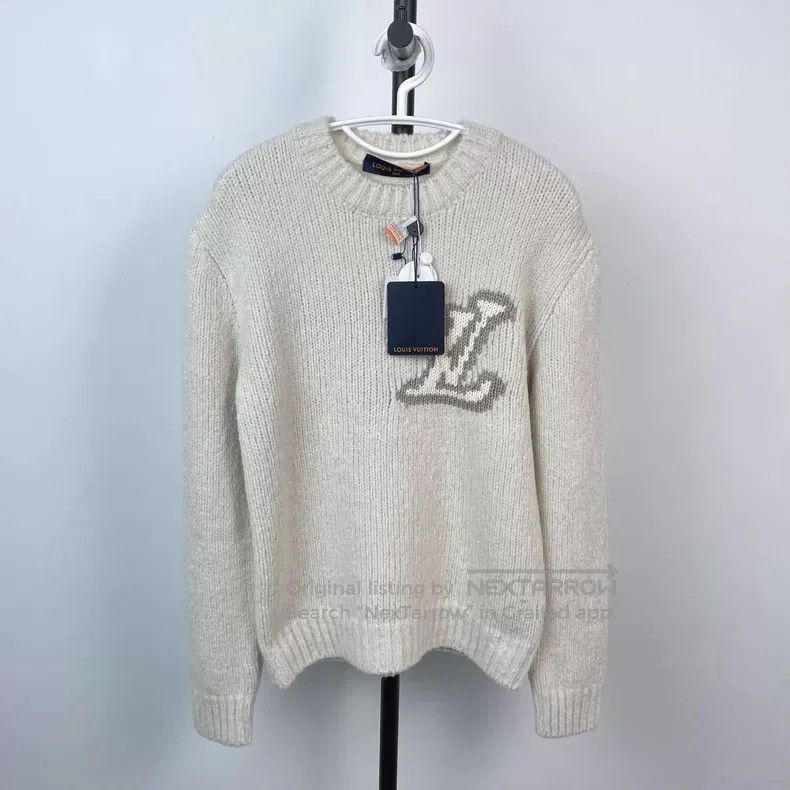 Louis Vuitton Louis Vuitton SS25 intarsia beige logo teddy wool sweater Size US XS / EU 42 / 0 - 1 Thumbnail