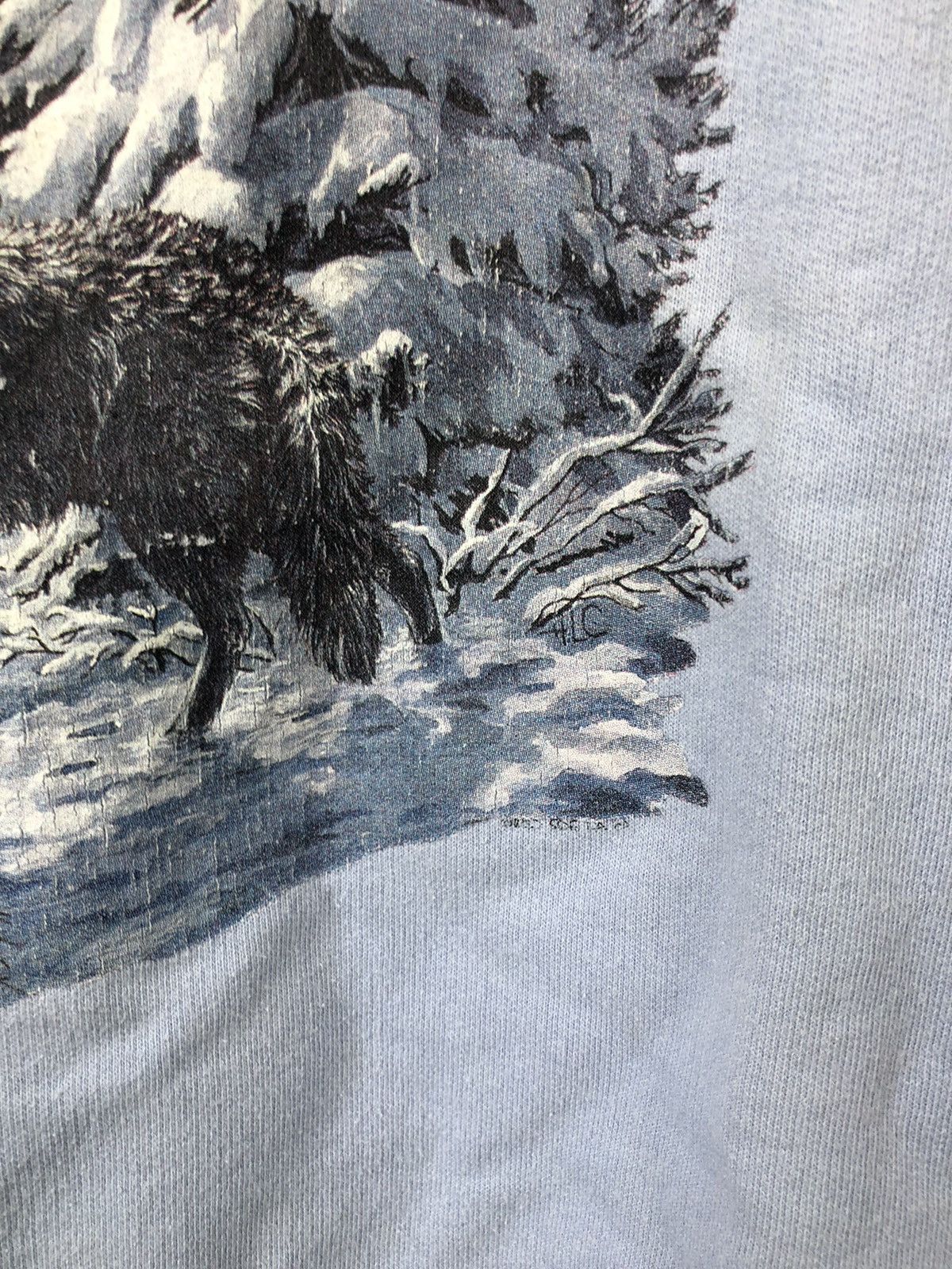 Vintage Vintage Alaska 1997 Big Print Wolf Made in USA T-Shirt Size US M / EU 48-50 / 2 - 3 Thumbnail
