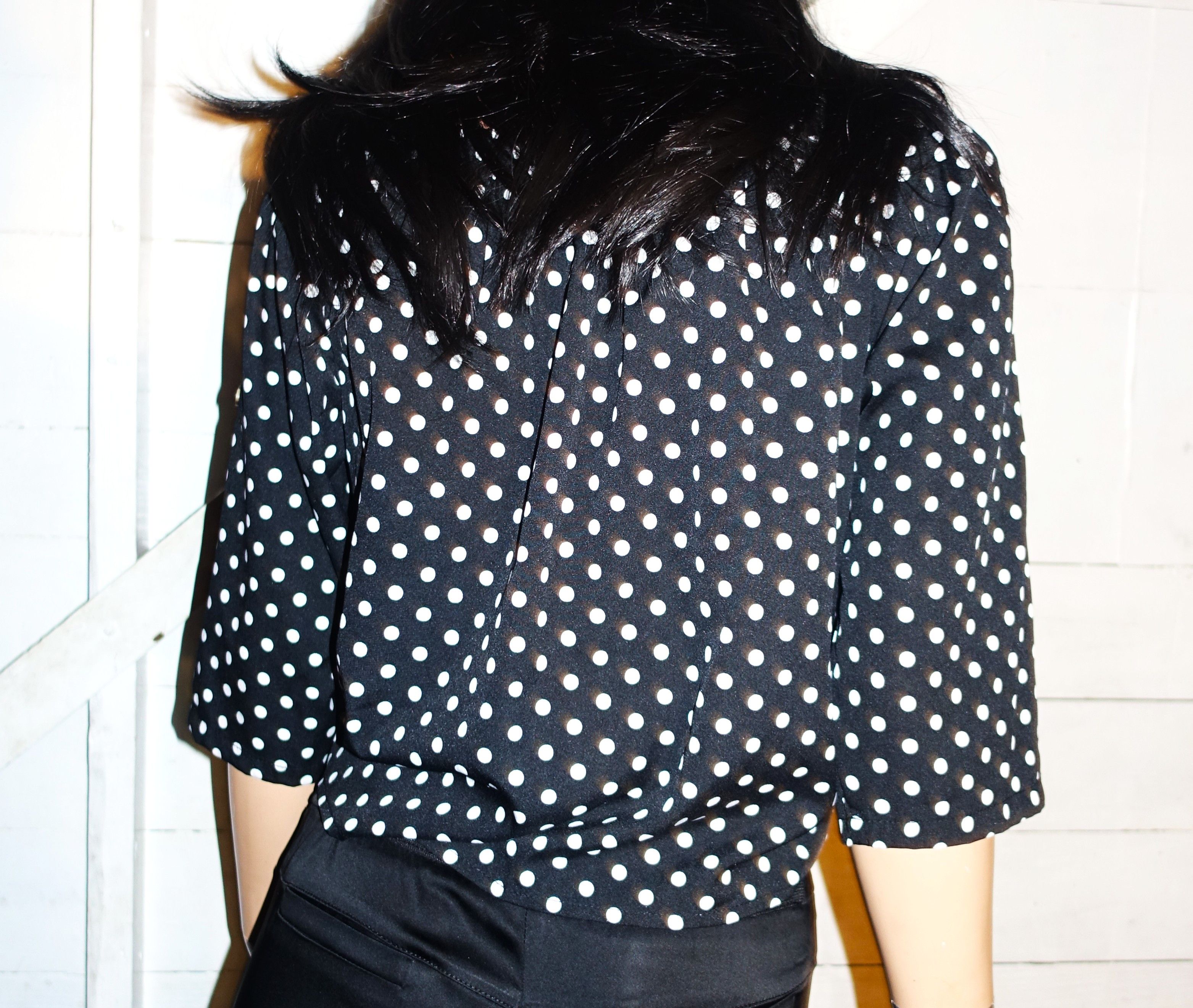 Other New Glory Black White Polka Dot Blouse L Size L / US 10 / IT 46 - 5 Thumbnail