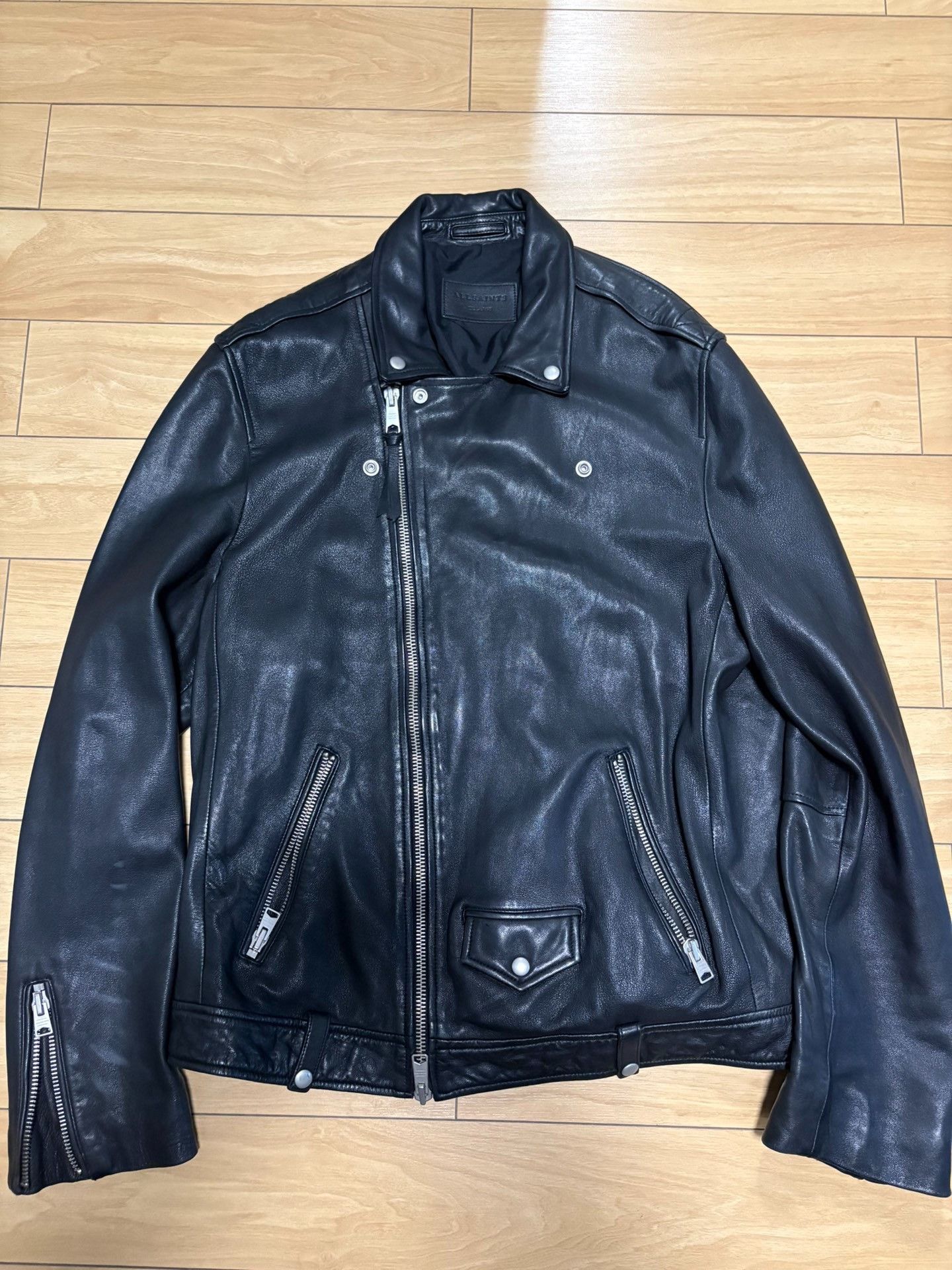 Allsaints ALLSA INTS Men's Lambskin Biker Jacket Size US M / EU 48-50 / 2 - 1 Thumbnail