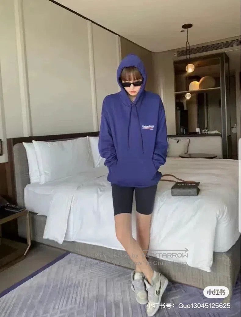 Balenciaga Balenciaga Blue Cola Hooded Sweatshirt Size US M / EU 48-50 / 2 - 4 Thumbnail