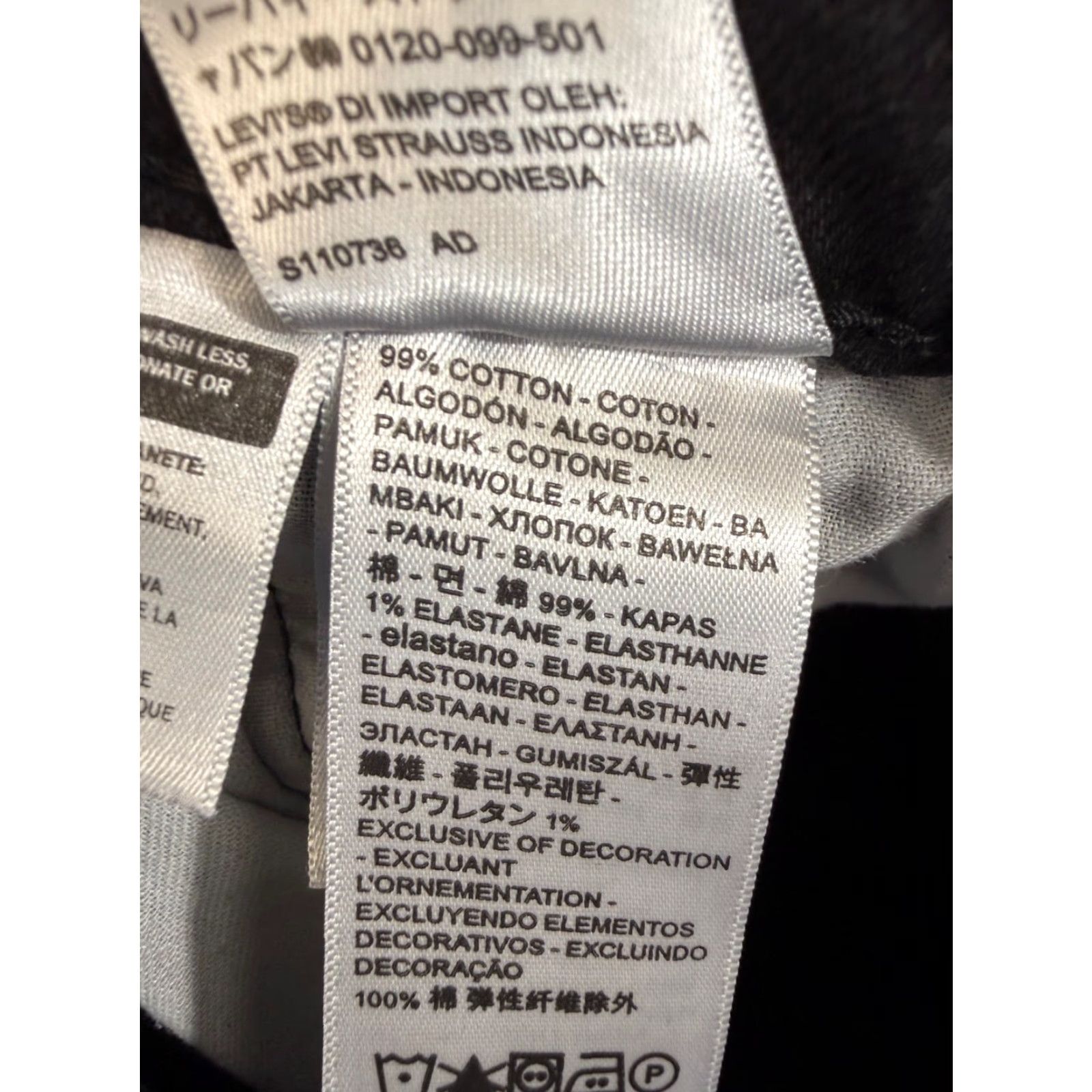 Levi's VINTAGE Levi’s 505 Jeans Mens 36x32 Black Denim Straight Leg Stretch 5-Pocket Design Streetwear 505 Model Mens Jeans Size US 36 / EU 52 - 7 Thumbnail