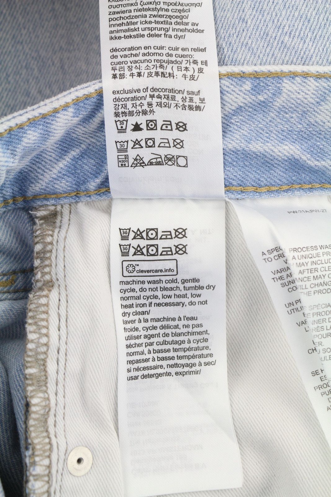 Calvin Klein 90S STRAIGHT W32 Light Blue Washed Zip Fly Denim 85299 Size US 32 / EU 48 - 9 Thumbnail