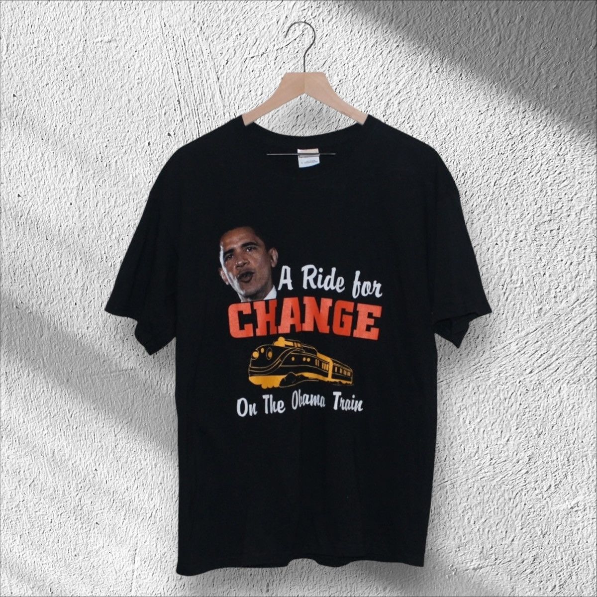 Vintage Vintage 2008 Obama Change Train Shirt Large Size US L / EU 52-54 / 3 - 1 Thumbnail