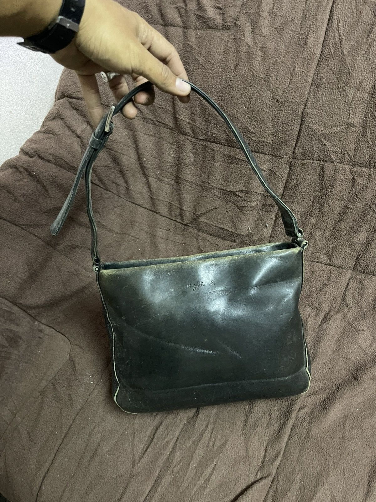 Designer × agnes b. Agnes B. Hobo Shoulder Handbag Size ONE SIZE - 1 Thumbnail