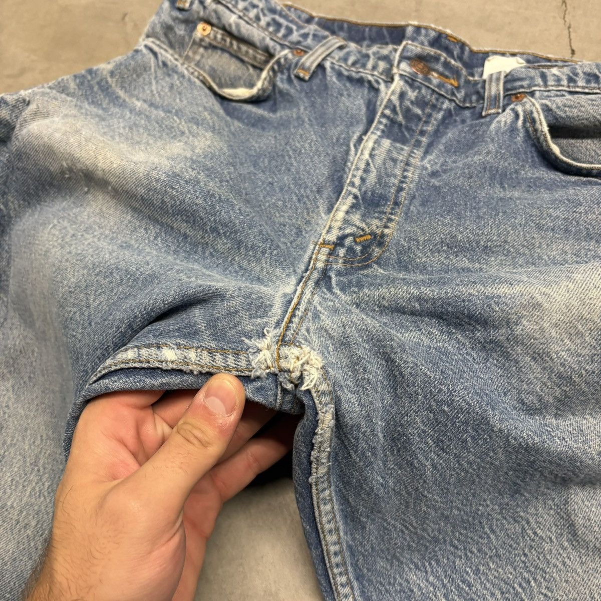 Levi's Vintage 90s Levis Denim Jeans Orange Tab Faded Grunge Size US 34 / EU 50 - 5 Thumbnail