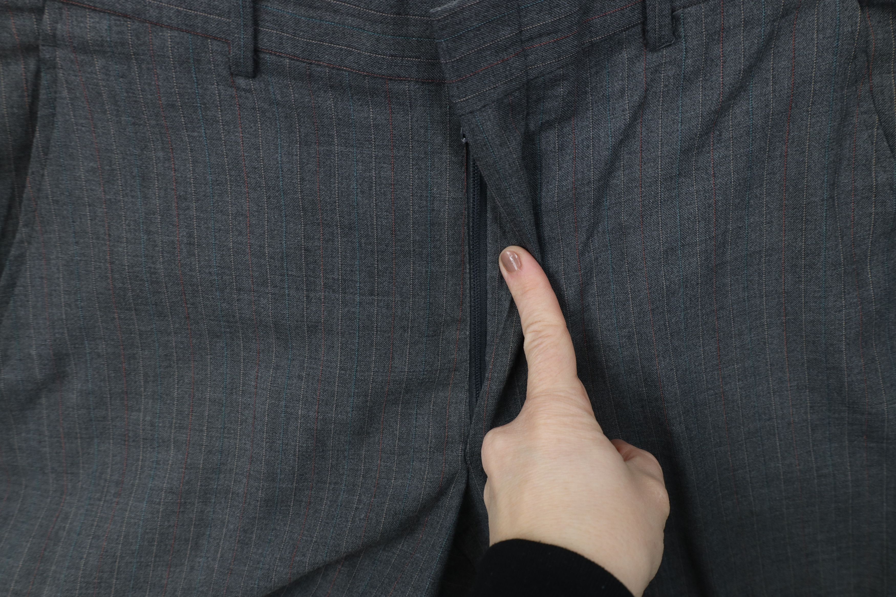 Vintage Vintage 70s Knit Rainbow Striped Wide Leg Chino Pants USA Size US 32 / EU 48 - 5 Thumbnail