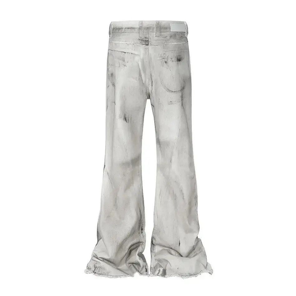 Japanese Brand Y2k Streetwear Dirty Gradient Baggy White Jean Size US 32 / EU 48 - 4 Thumbnail