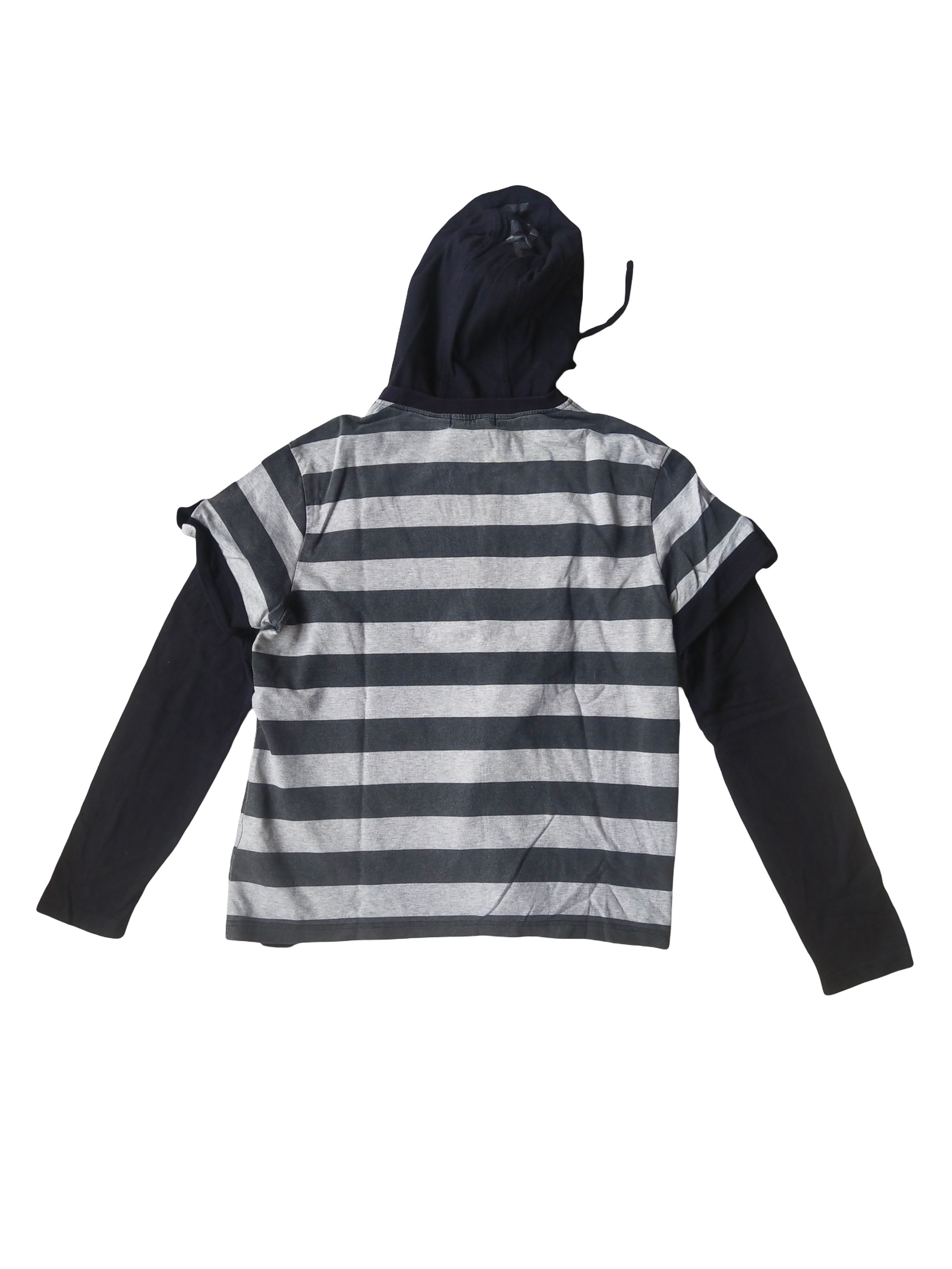 Hysteric Glamour Vintage Y2K Crux Layered Striped Hooded L/S Tee Size US S / EU 44-46 / 1 - 5 Thumbnail