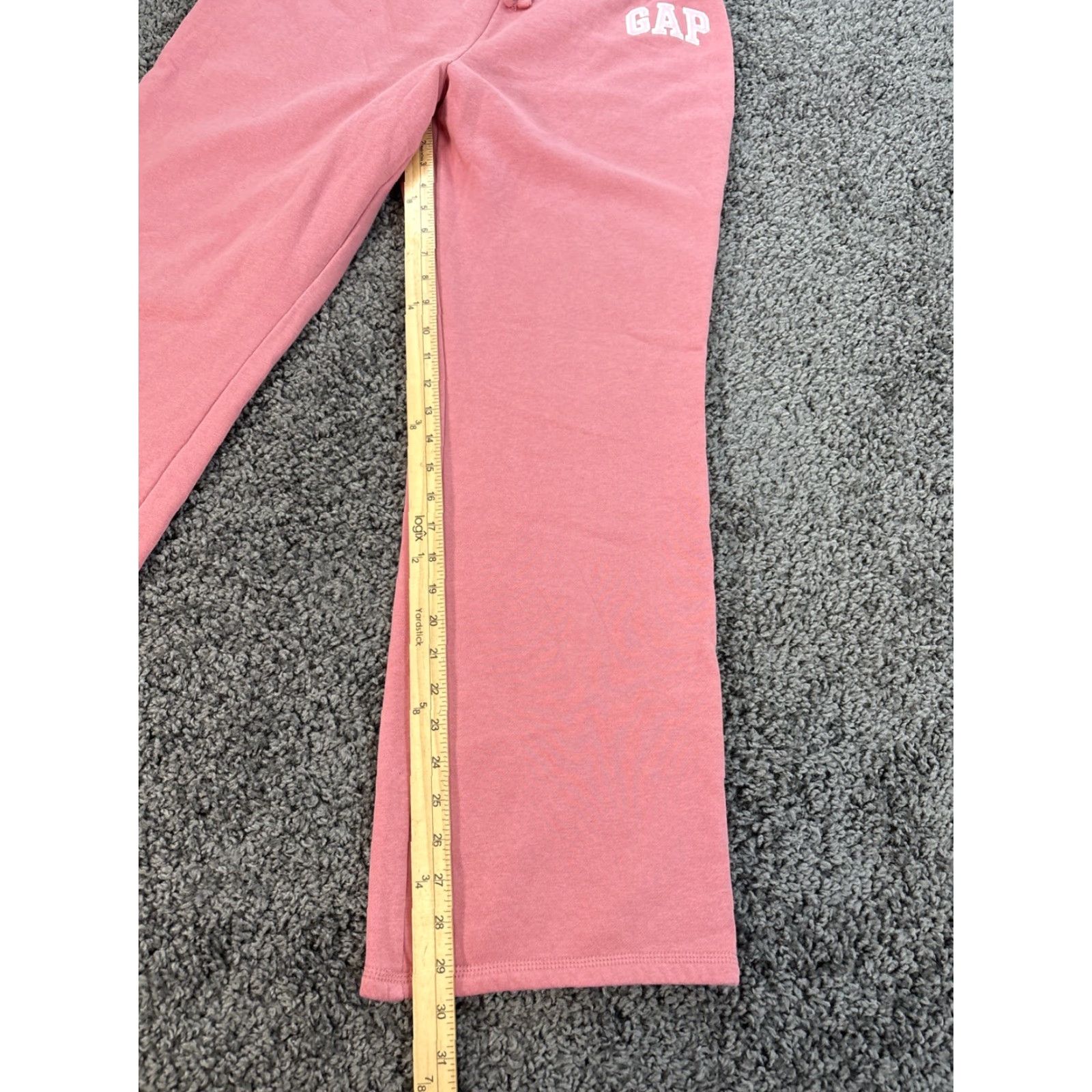 Gap VINTAGE Gap Sweatpants Womens Large Pink Spell Out Baggy Wide Y2K Womens Size 36" / US 14 / IT 50 - 2 Thumbnail