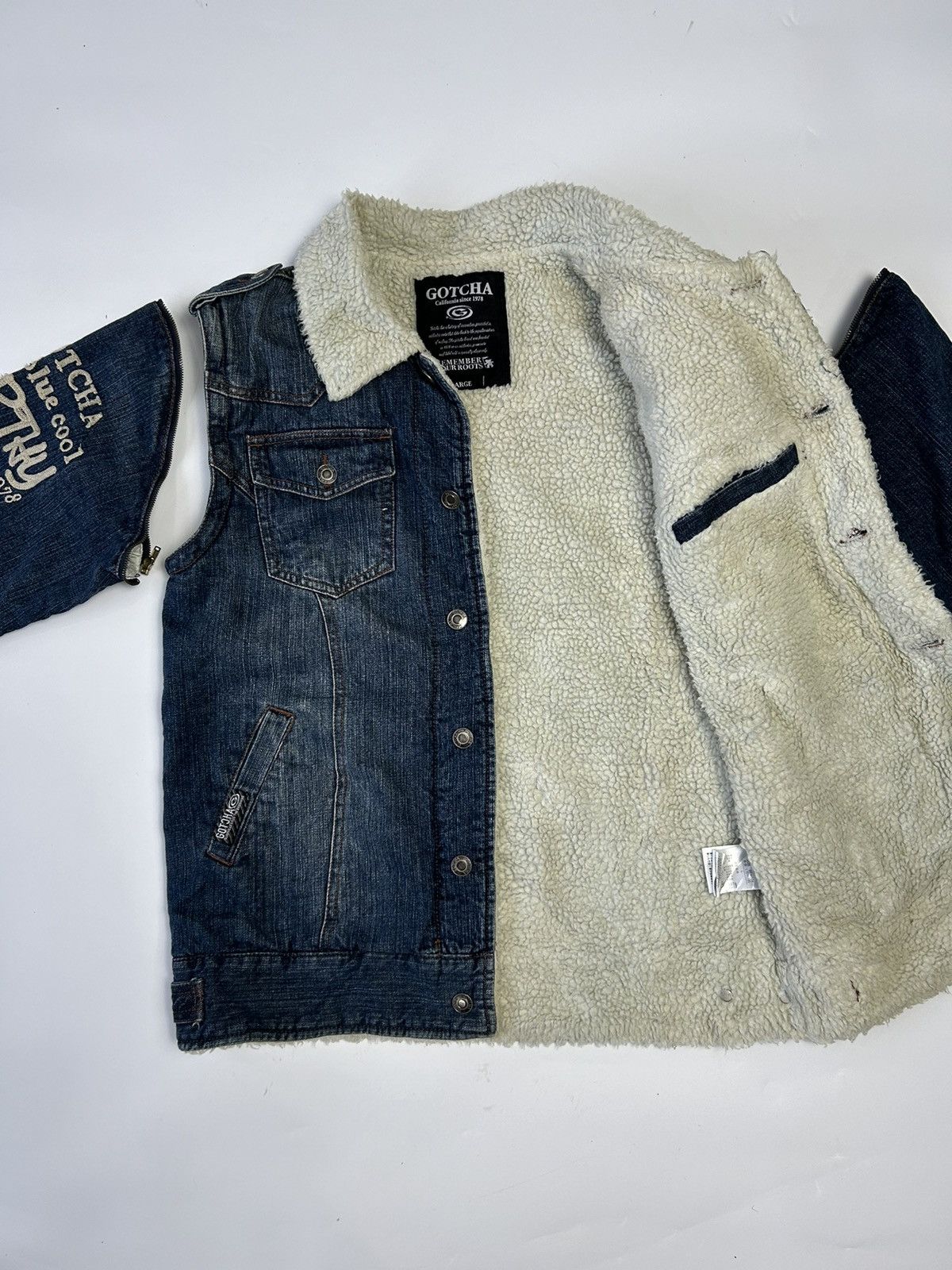 Gotcha GOTCHA DENIM JACKET WITH DETACHABLE SLEEVE Size US L / EU 52-54 / 3 - 1 Thumbnail