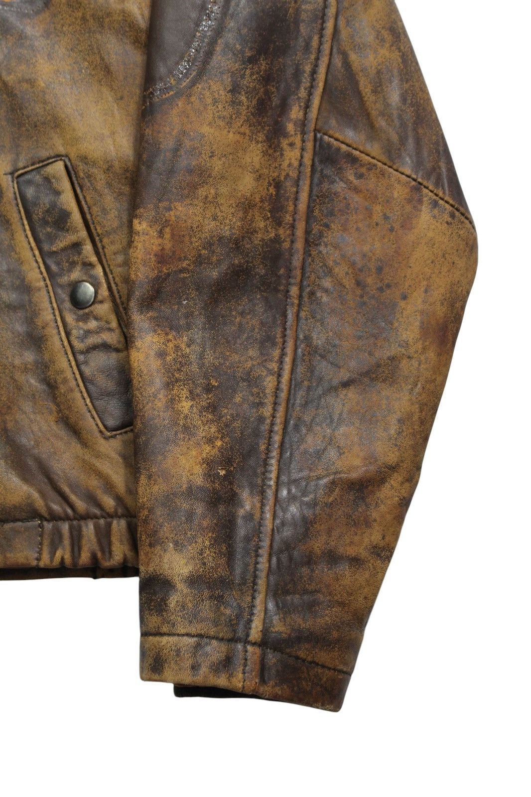 Vintage 2000S FRENCH AIR FORCE BY CHARLES MAC HOPE LEATHER JACKET Size US M / EU 48-50 / 2 - 6 Thumbnail