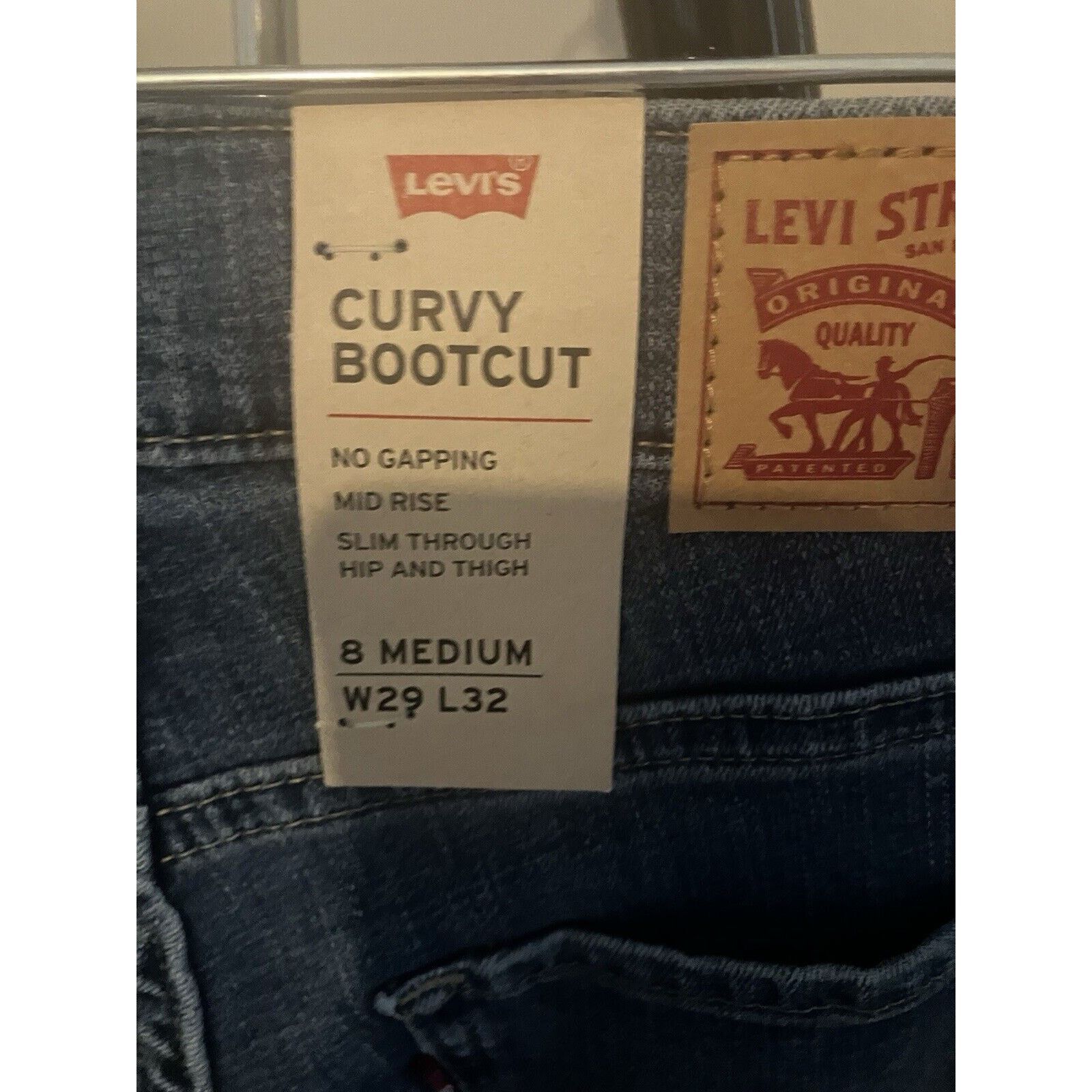 Levi's Levi's Women's Curvy Bootcut Jeans mid rise 8 Med W29 L32 Size 30" / US 8 / IT 44 - 3 Thumbnail