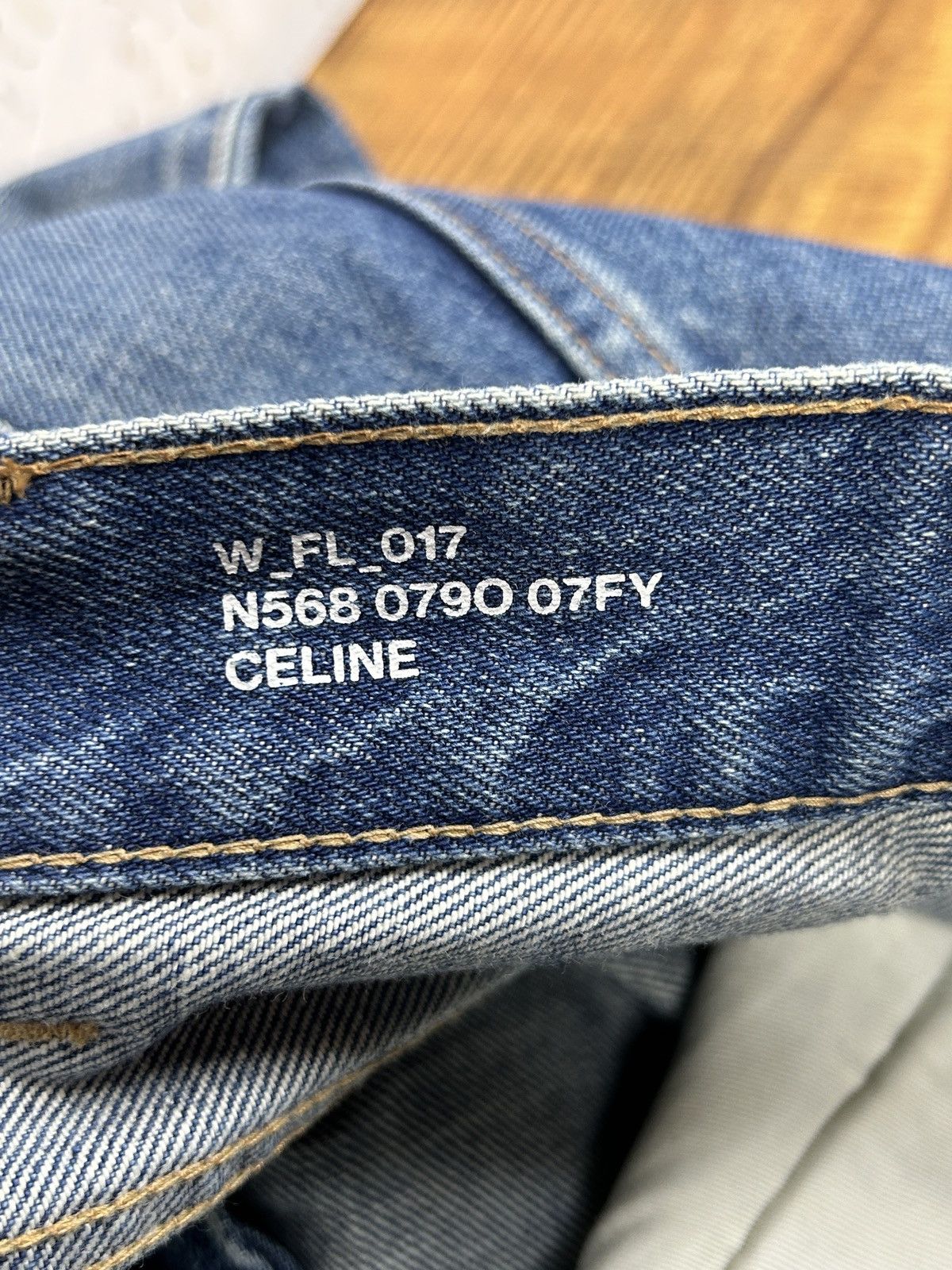 Celine Celine Hedi Gold Triomphe Union Wash Bootcut Denim Jeans Size 28" / US 6 / IT 42 - 11 Thumbnail