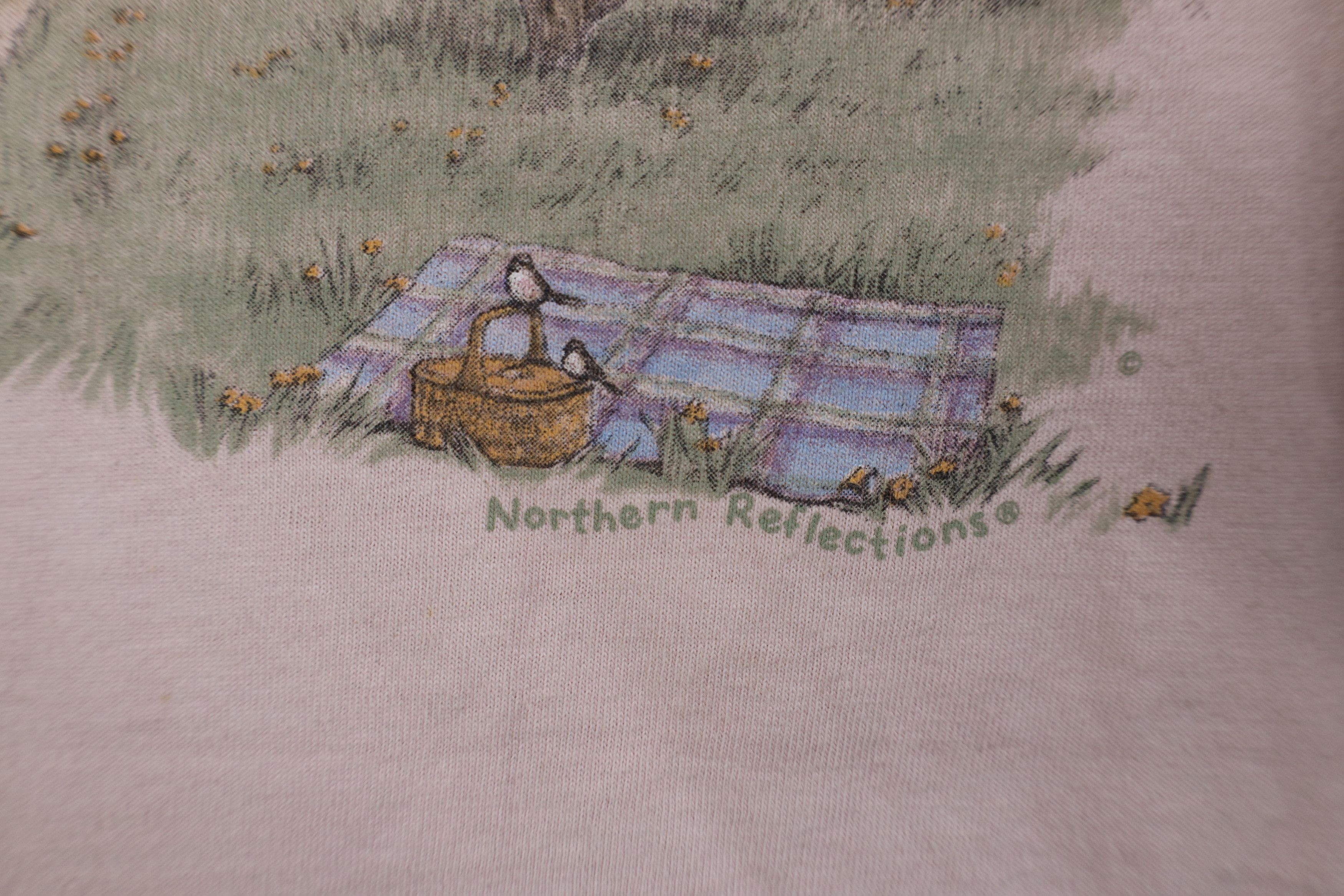 Vintage Vintage 90s Streetwear Country Farm Field T-Shirt Pink Size L / US 10 / IT 46 - 6 Thumbnail