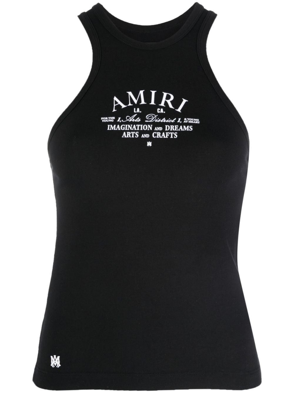 o1orln1025 Arts District Logo-Print Tank Top in Black