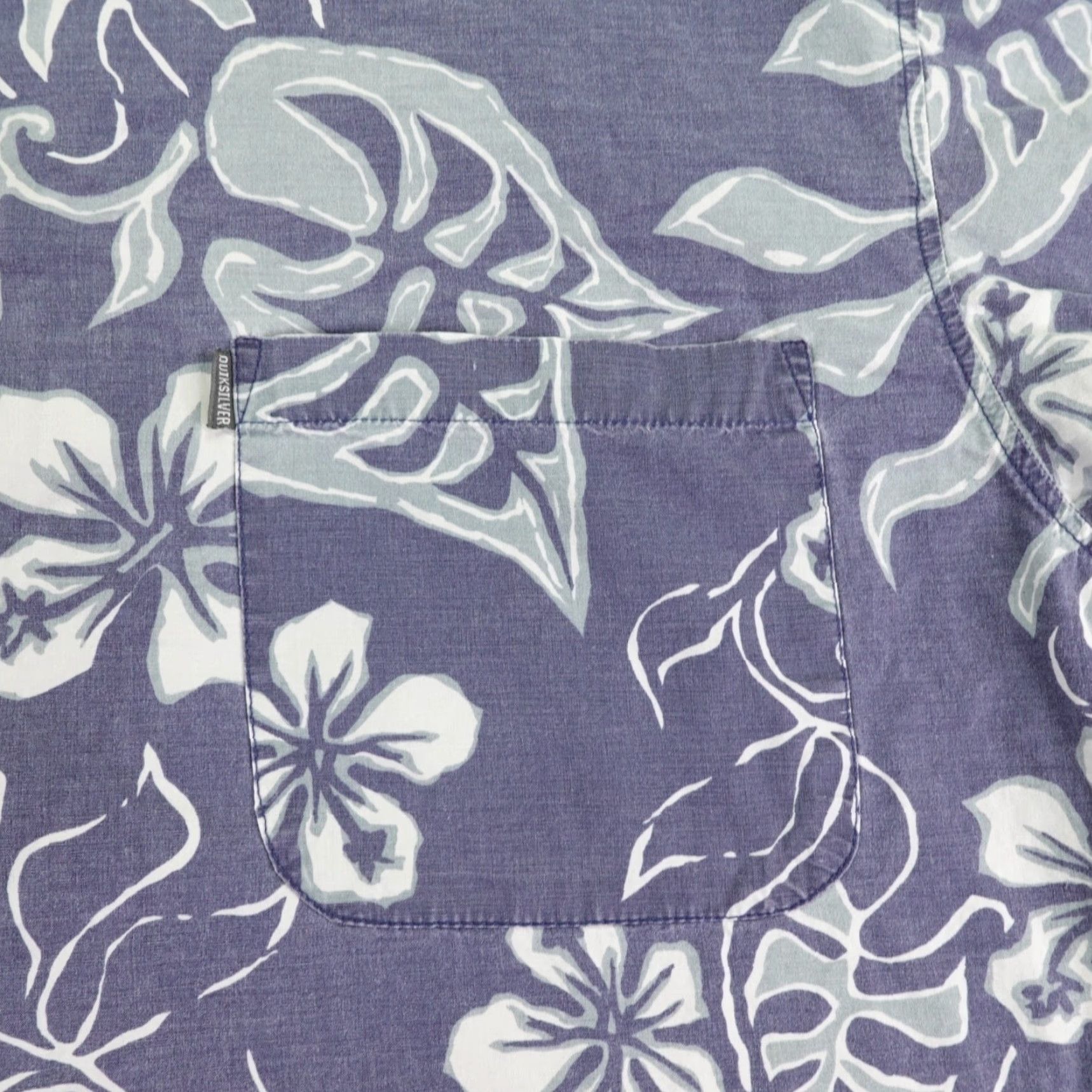 Quiksilver VINTAGE Quiksilver Shirt Mens Medium Blue Hawaiian Floral Button-Up Short Sleeve Beach Surfwear 90s Mens Size US M / EU 48-50 / 2 - 3 Thumbnail