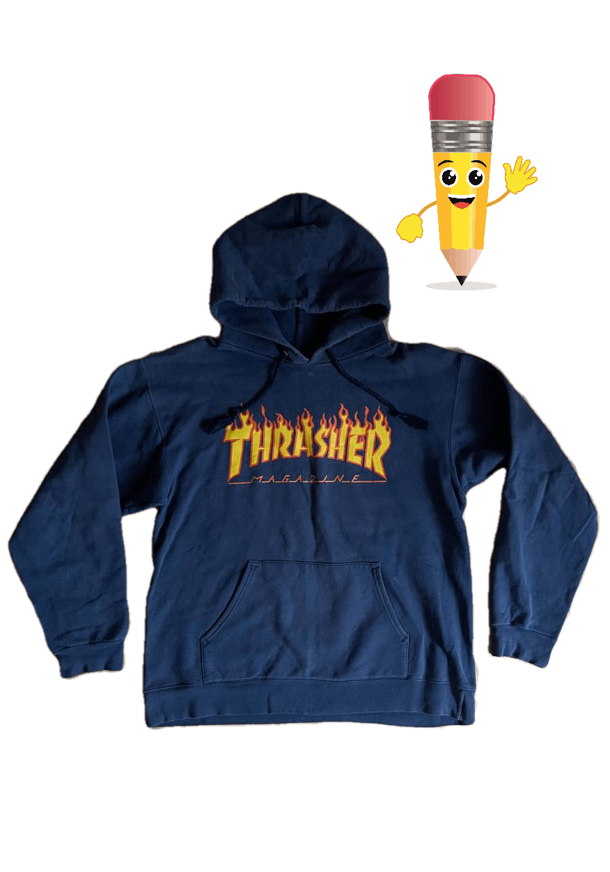 Thrasher × Vintage Vintage Thrasher Magazine Flame Graphic Hoodie Sz S Size US S / EU 44-46 / 1 - 1 Thumbnail