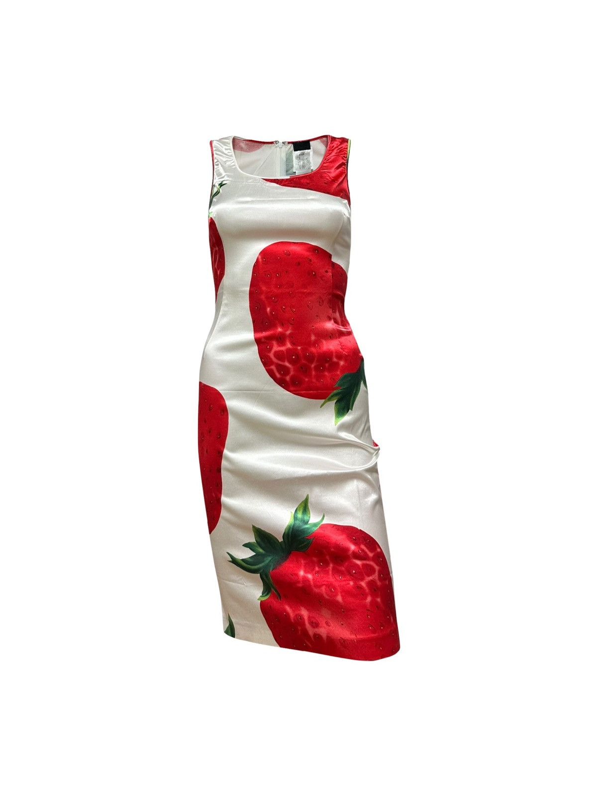Dolce & Gabbana D&G Spring Summer 2000 Strawberry Print Midi Dress Size S / US 4 / IT 40 - 1 Thumbnail