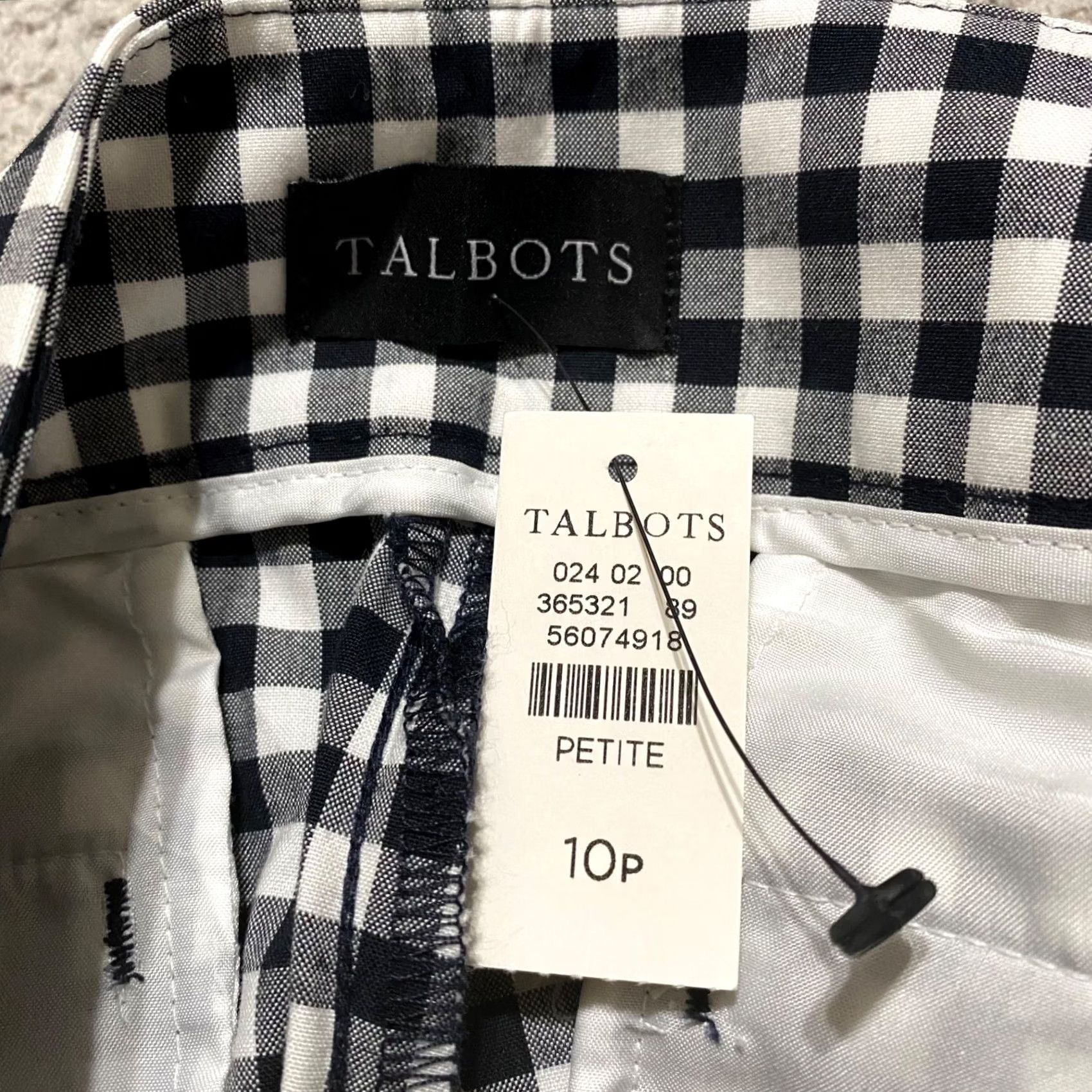Talbots Talbots Chatham Pants 10P Black Plaid Straight Ankle Office Business Casual Women's Petite Regular Fit Caprise Style Size 32" / US 10 / IT 46 - 3 Thumbnail