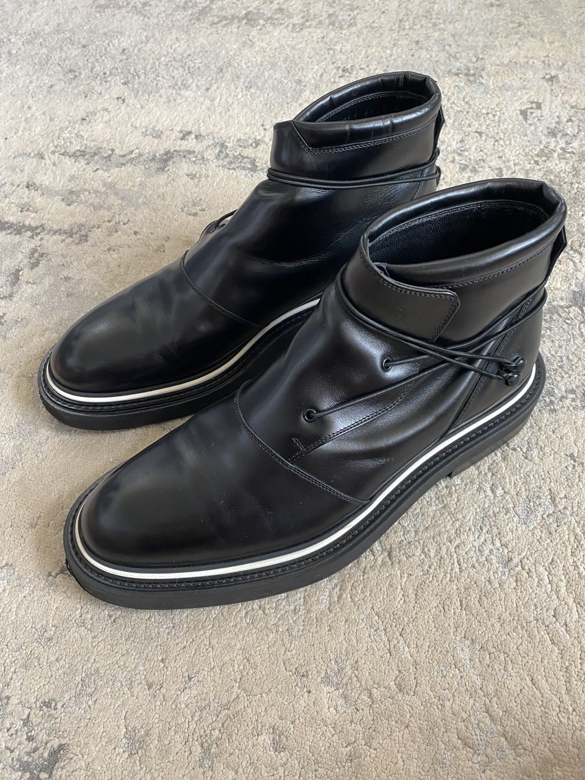 Dior AW09 Cord Wrapped Leather Boots Size US 9 / EU 42 - 1 Thumbnail