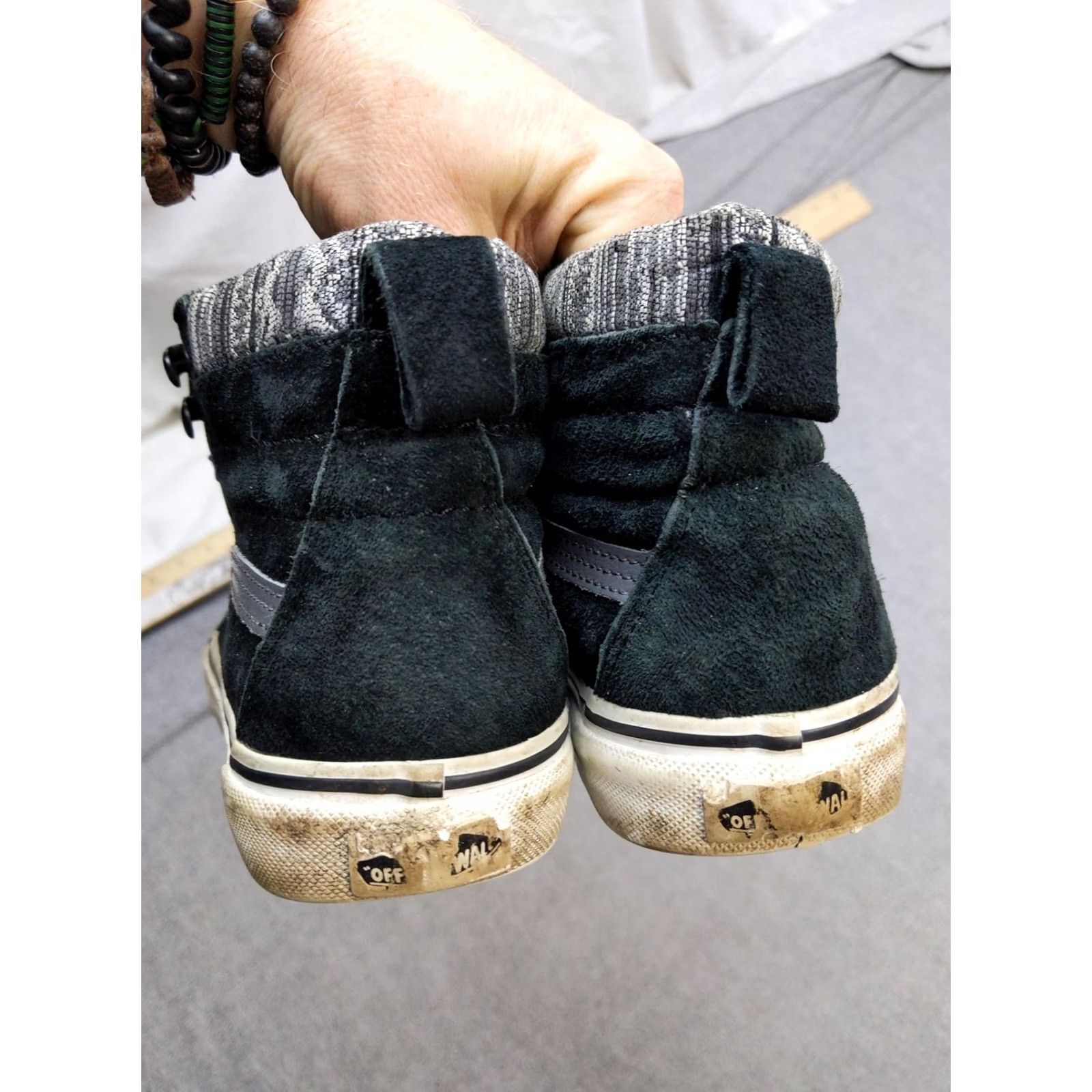 Vans Vans Sk8-Hi Shoes Mens 4.5 Womens 6 Black Suede High Top 3M Scotchgard Stripe Size S / US 4 / IT 40 - 4 Thumbnail